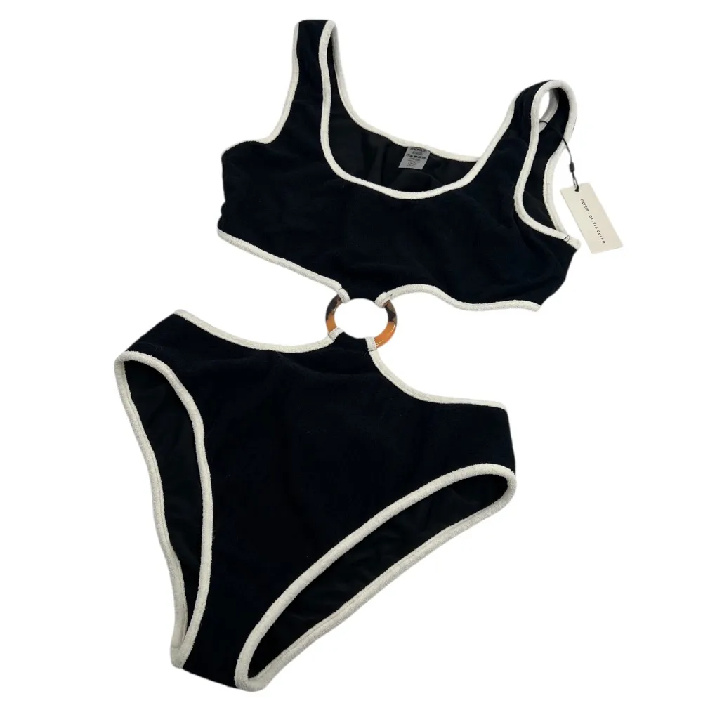 NWT Montce x Olivia Culpo Terry Rib Ky one piece sz XL Black - Image 5