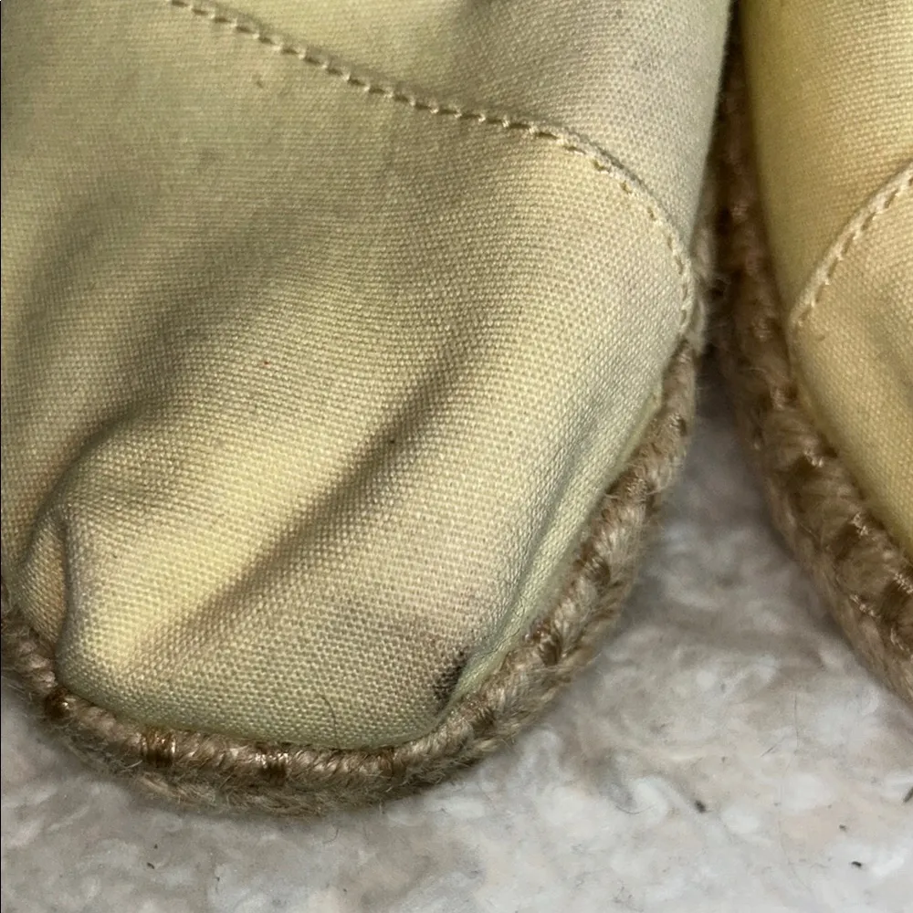TOMS Light Yellow Espadrille Shoes - Image 5
