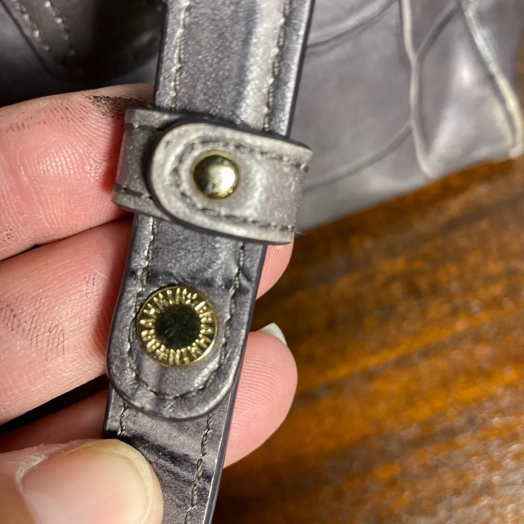 BRAHMIN MARISSA Elegant Gray Leather Handbag - Image 5