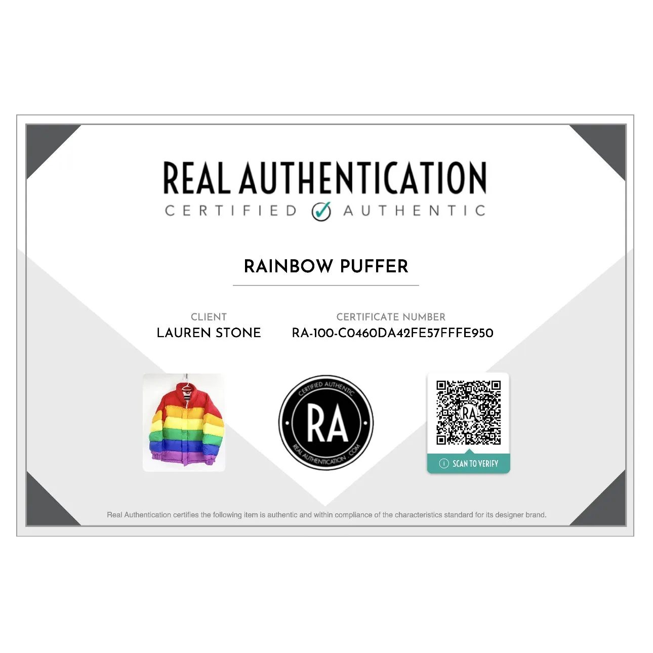 Burberry Rainbow Striped Feather Down Puffer Jacket Size 44 - Image 14