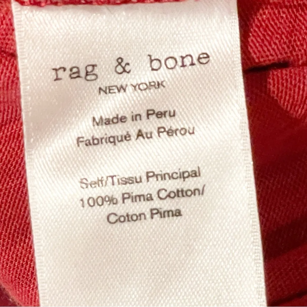 Rag & Bone 156788 Women's Small Vintage Crew Neck Tee Bright Rose Pima Cotton - Image 5