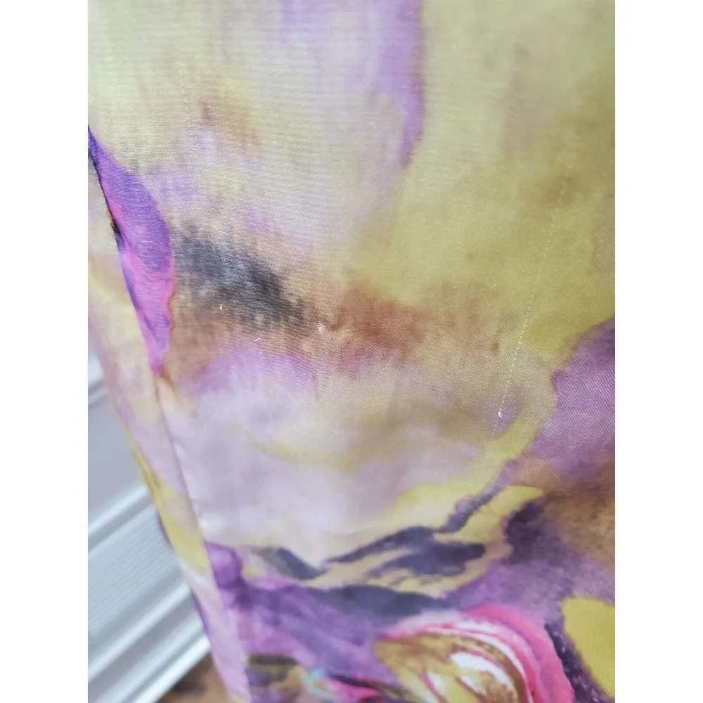 H&M Women's Multicolor 100% Polyester Sleeveless Scoop Neck Knee Length Dress 12 - Image 11