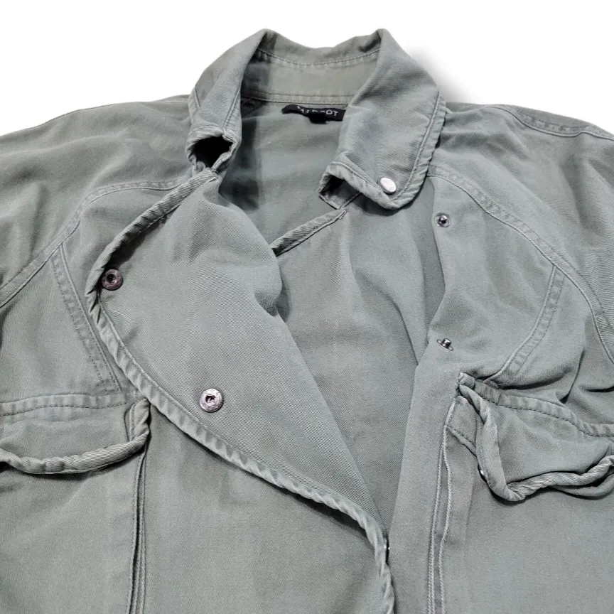 Margot Jacket Size Small Women's Moto Jacket Utility Jacket Bikercore Army Green - Image 7