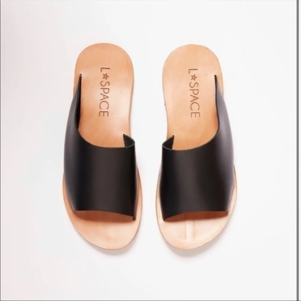 L Space Laguna Black Leather Sandals - NWOB - Image 2