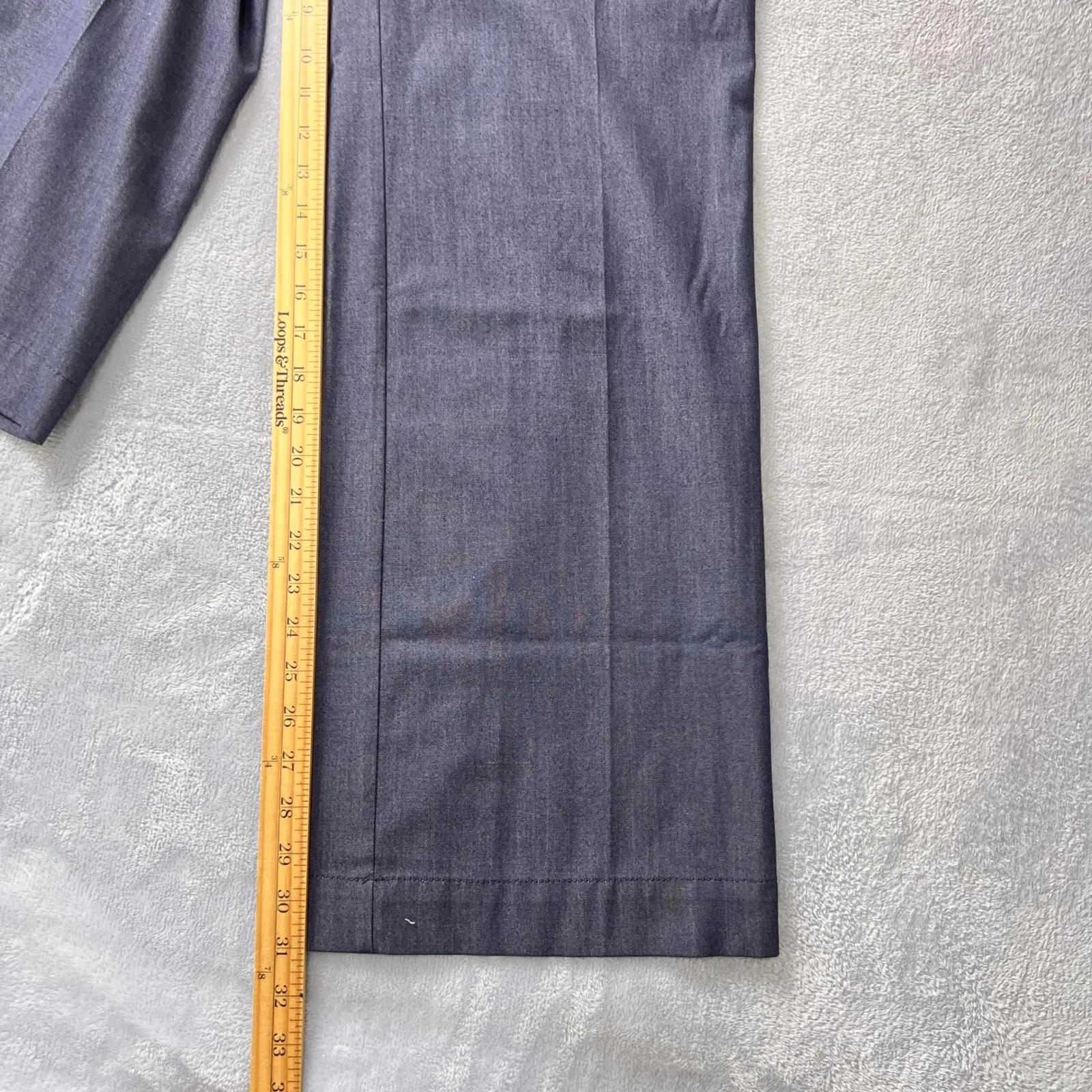 J.Jill Stretch Dress Pants Women 8 Blue Melane Straight Leg Work Career Slacks - Image 7