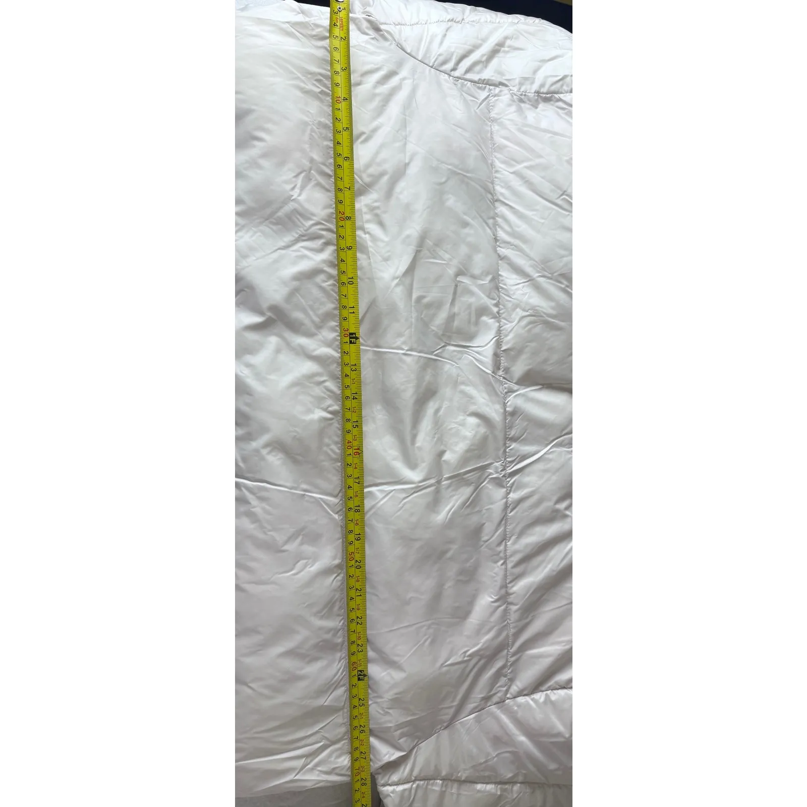 NVLT Womens XL TG Puffer Jacket Winter Warm Quilted Hooded Ivory White Gray - Image 6