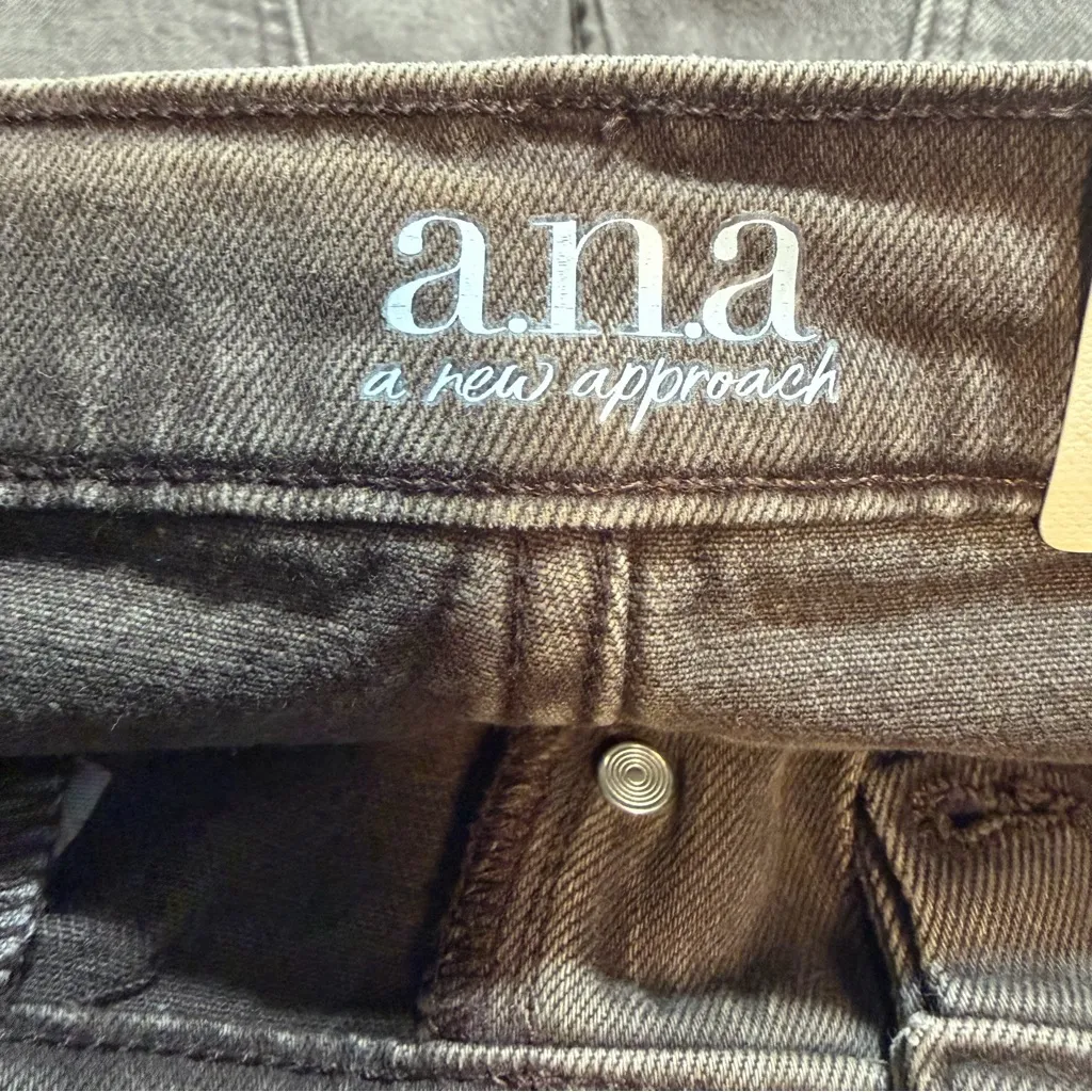 a.n.a a new approach highest rise vintage straight jeans brown women's 4 NWT - Image 6