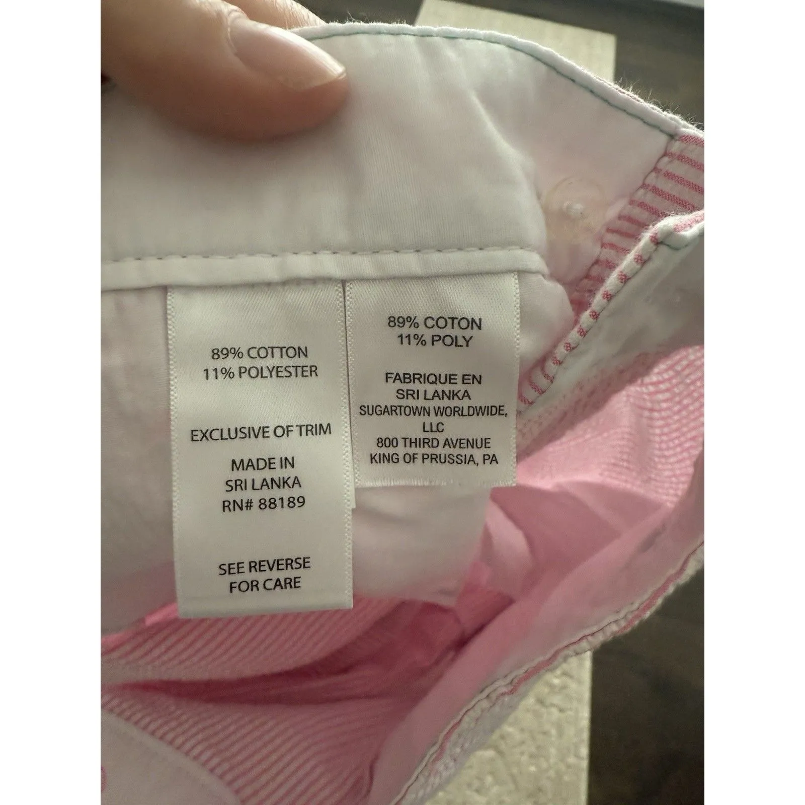 Lilly Pulitzer Buttercup Shorts Pink Stripe Seersucker Scallop Hemp Pink Size 4 - Image 5