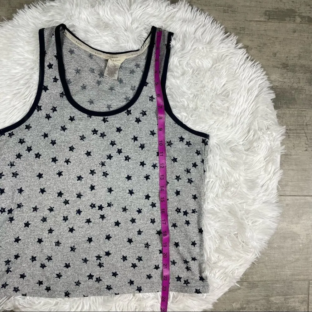 LUCKY BRAND grey blue star tank. Size medium - Image 4