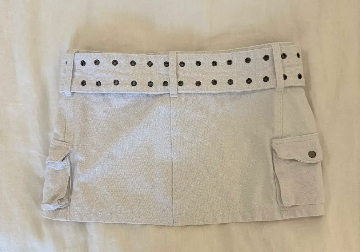 Princess Polly White Cargo Mini Skirt - Image 3