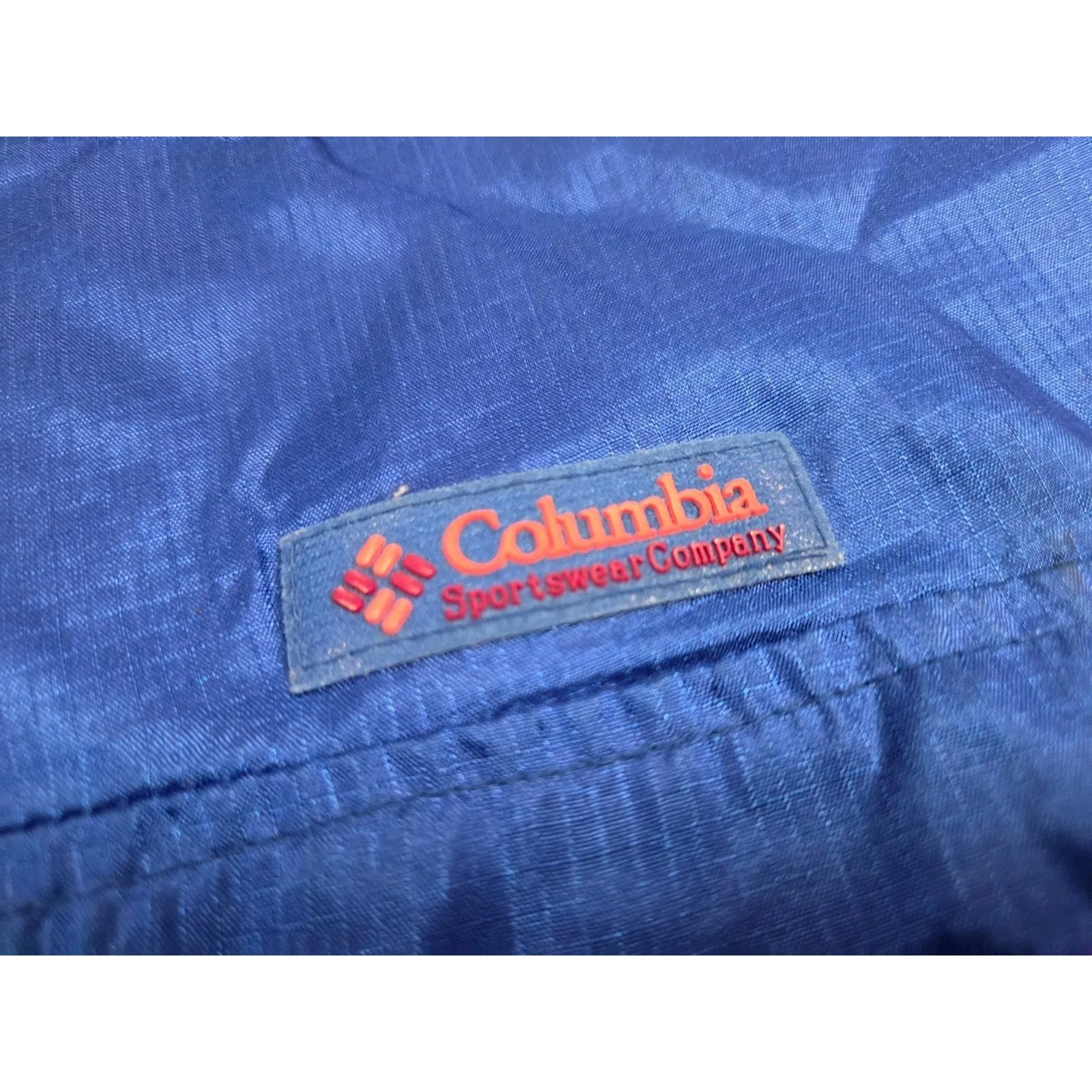 Columbia Intertrainer Vintage Retro Windbreaker Jacket Large Blue Pink - Image 2