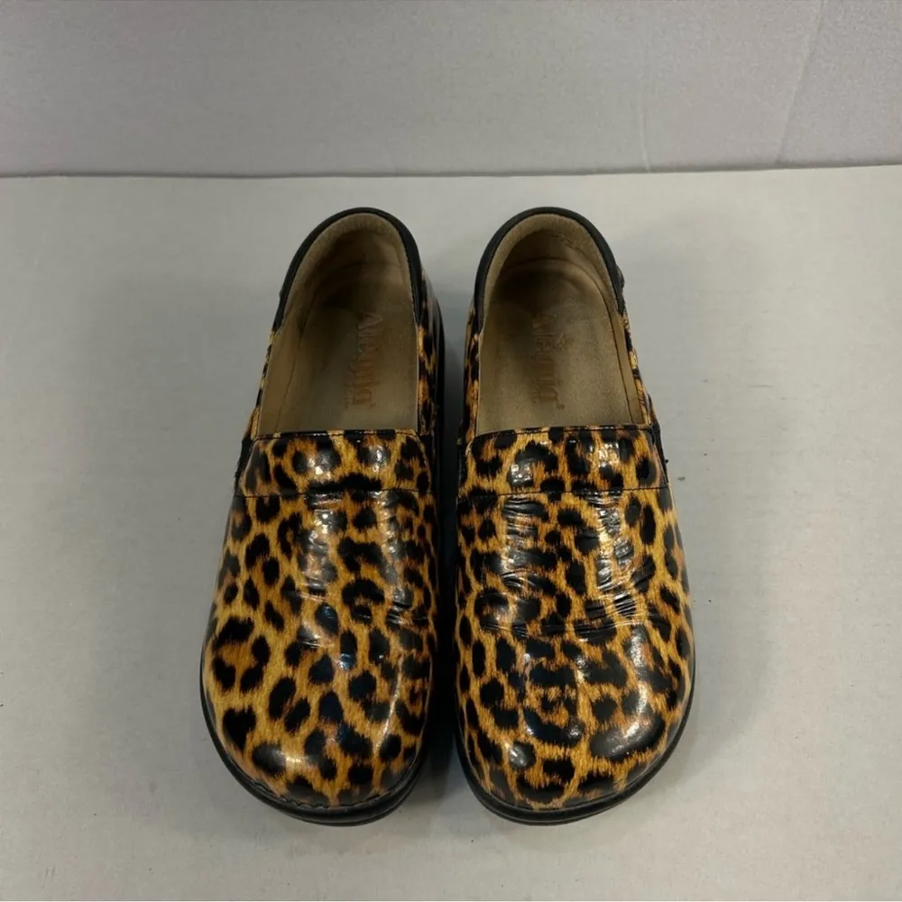 Alegria Keli Leopard Print Patent Slip-On Comfort Shoes | Women’s 38 (8–8.5) - Image 9