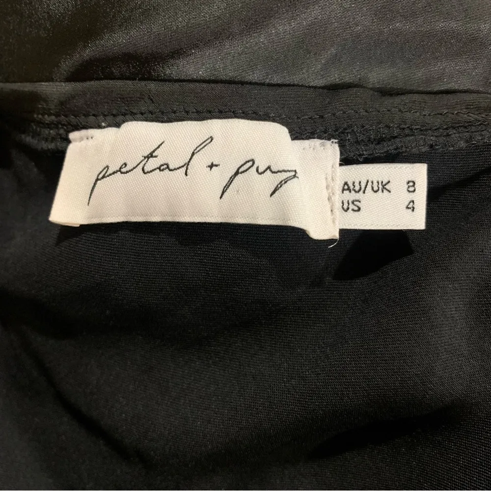 Petal and Pup Black Maxi Dress with a Slit and Open Back - Size 4 - Image 3