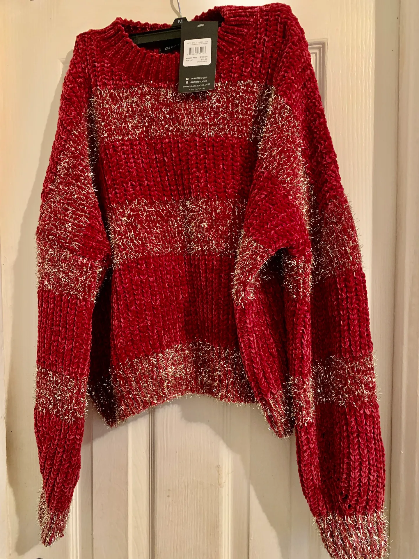NWT  Metallic Chenille Sweater - Image 3