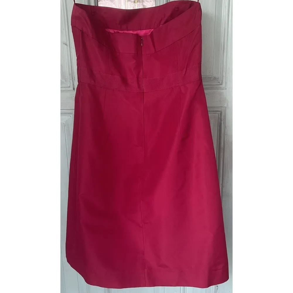 NWT J. Crew Pink 100% Silk Bow Dress Sz 10 Tall New Sleeveless - Image 6