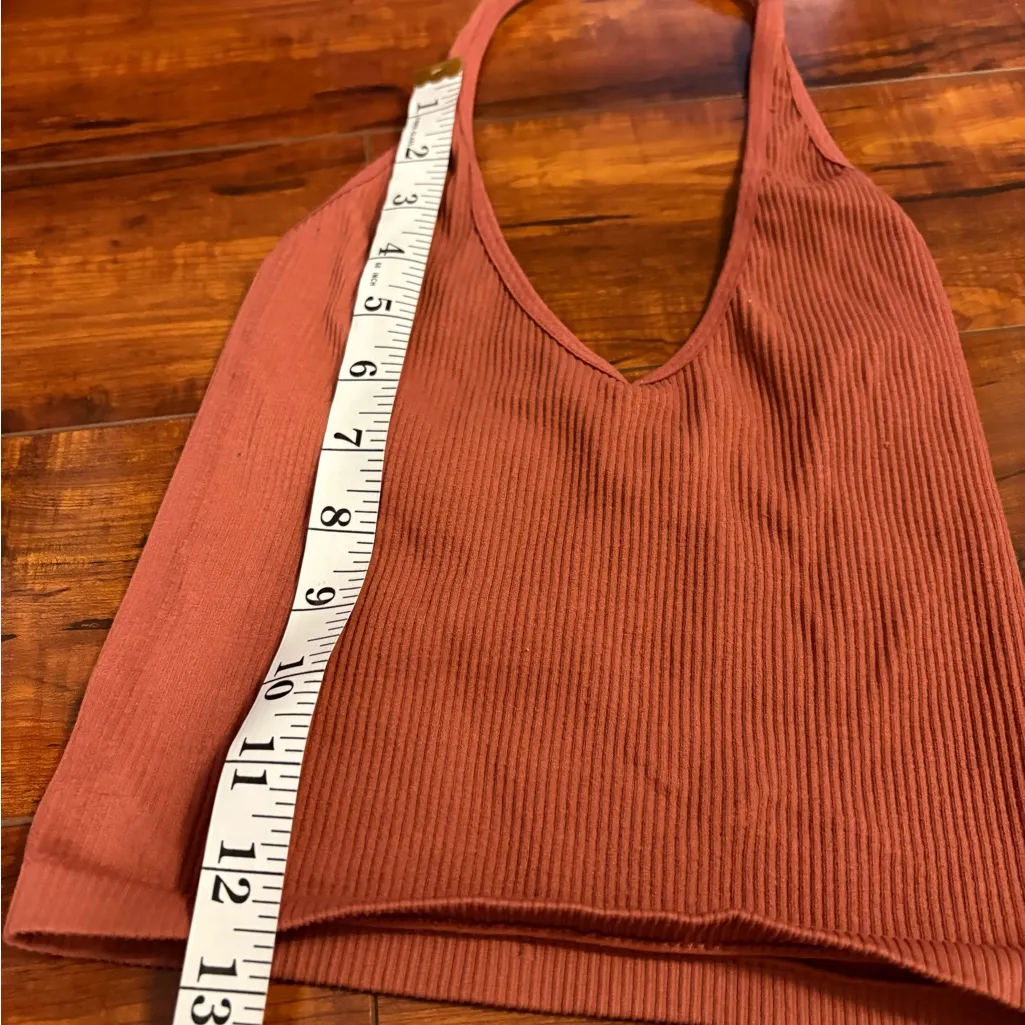 Urban outfitters out from under red halter ribbed going out tank top sz small - Image 8
