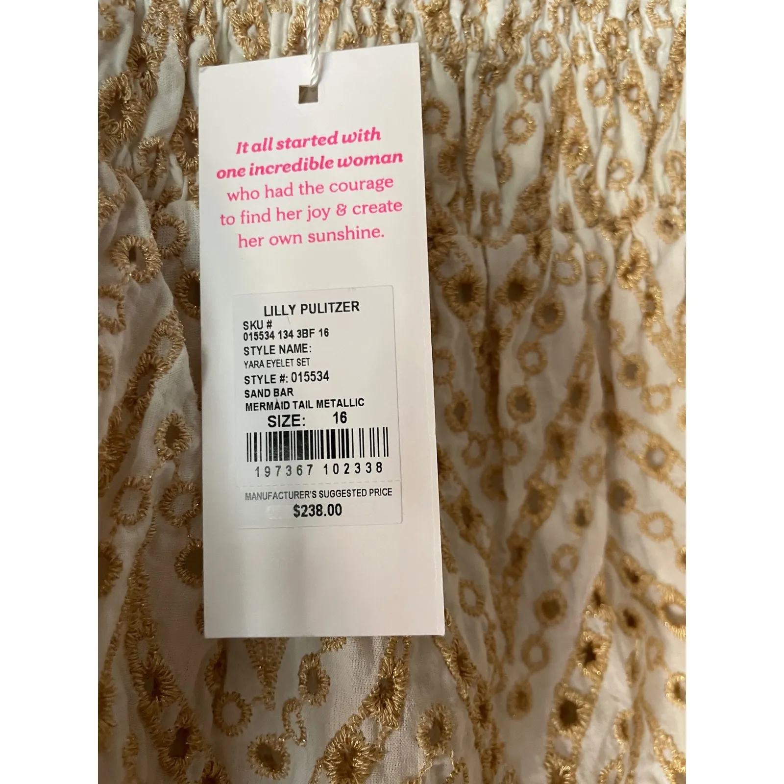 Lilly Pulitzer Yara Eyelet Set Size 16 Smocked Top Ruffle Mini Skirt mermaid - Image 4