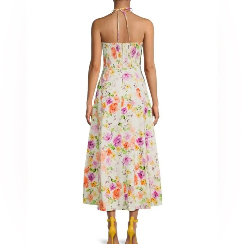 FAVORITE DAUGHTER Halting Traffic Floral Midi Halter Maxi Dress Size 2 Pink - Image 2