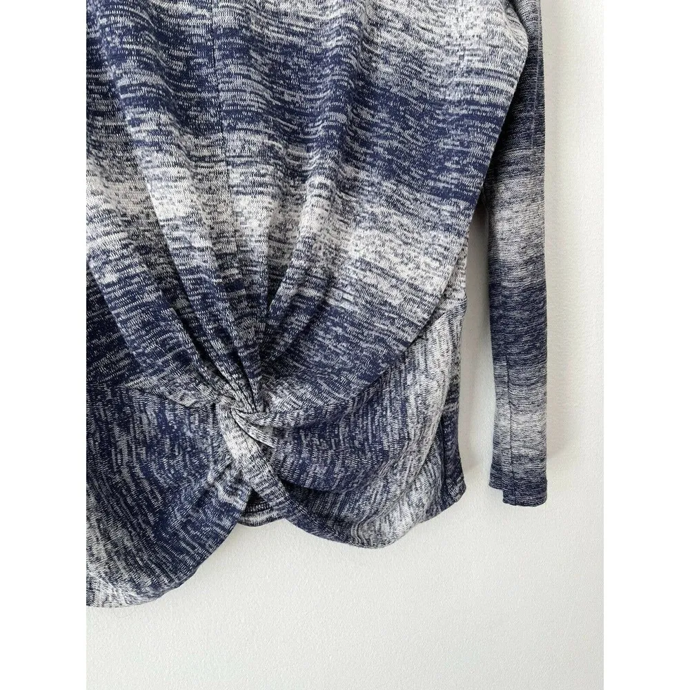 Mystree Blue Twist Tie Long Sleeve Knit Sweater Size Medium - Image 3