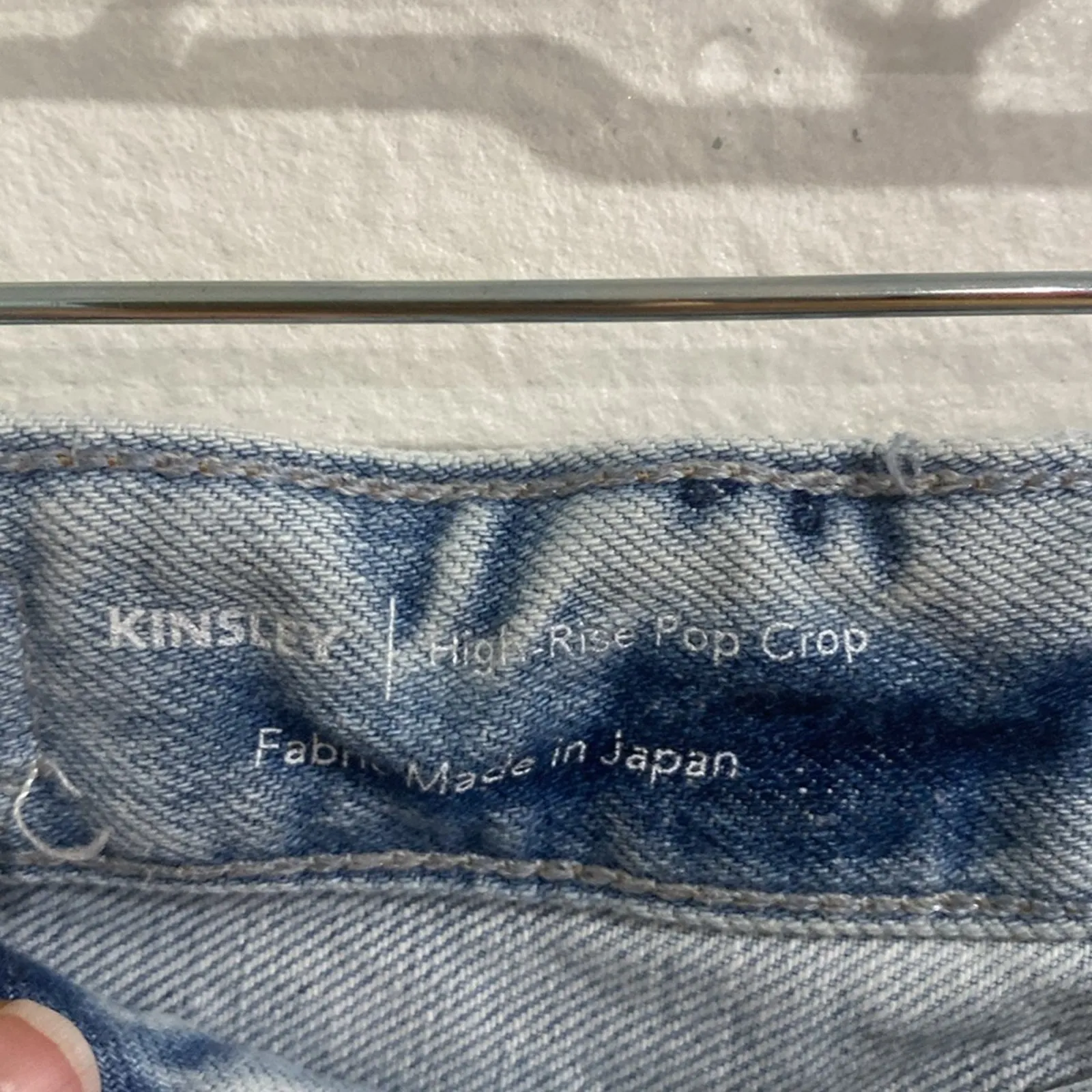 AG Denim Kensley High Rise Pop Crop Frayed Hem Jeans Sz 29 - Image 8