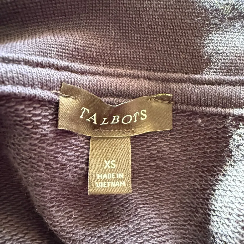 Talbots dark blue long sleeve crewneck pullover sweater with dog XS - Image 7