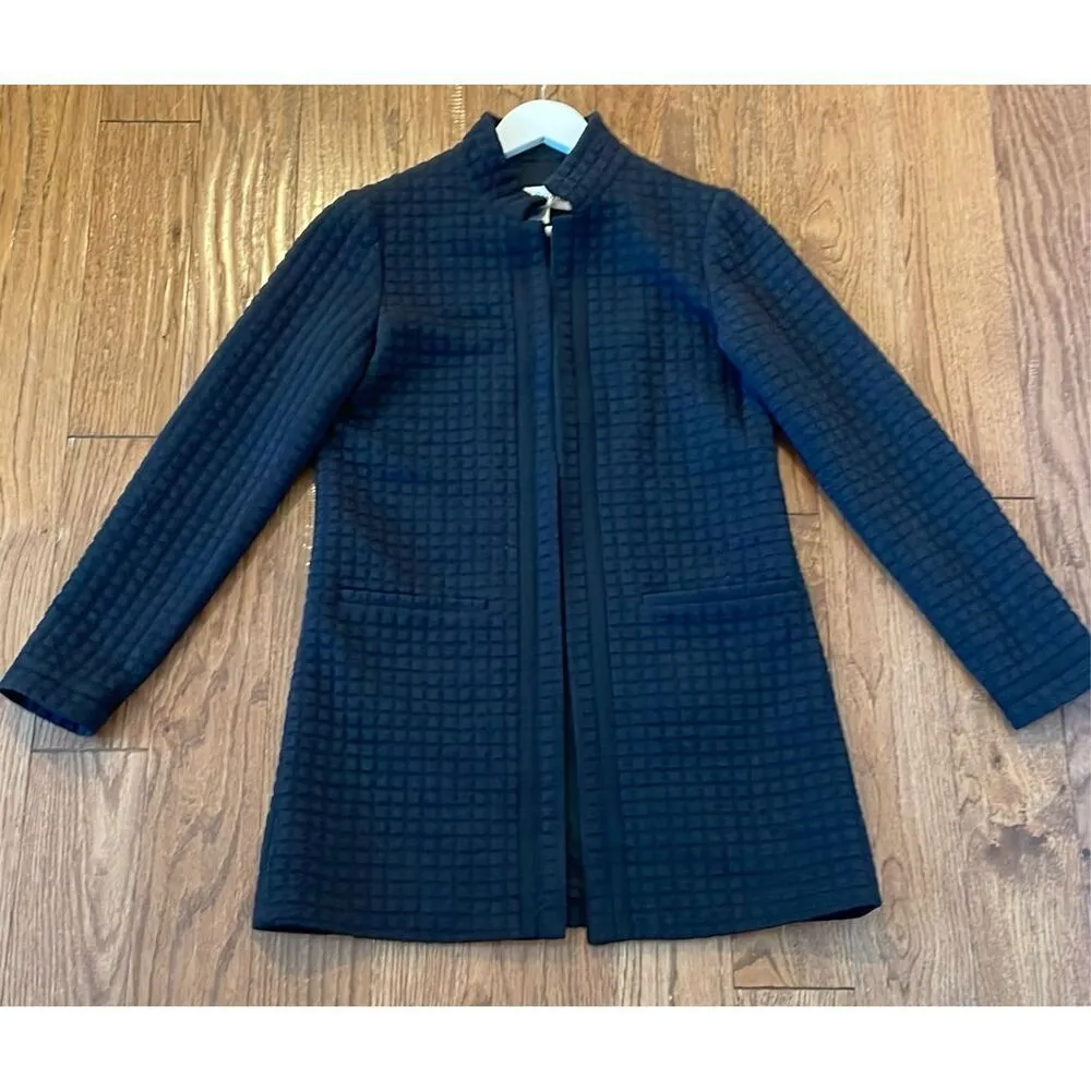 Sara Campbell black quilted jacket cardigan xs - Image 3