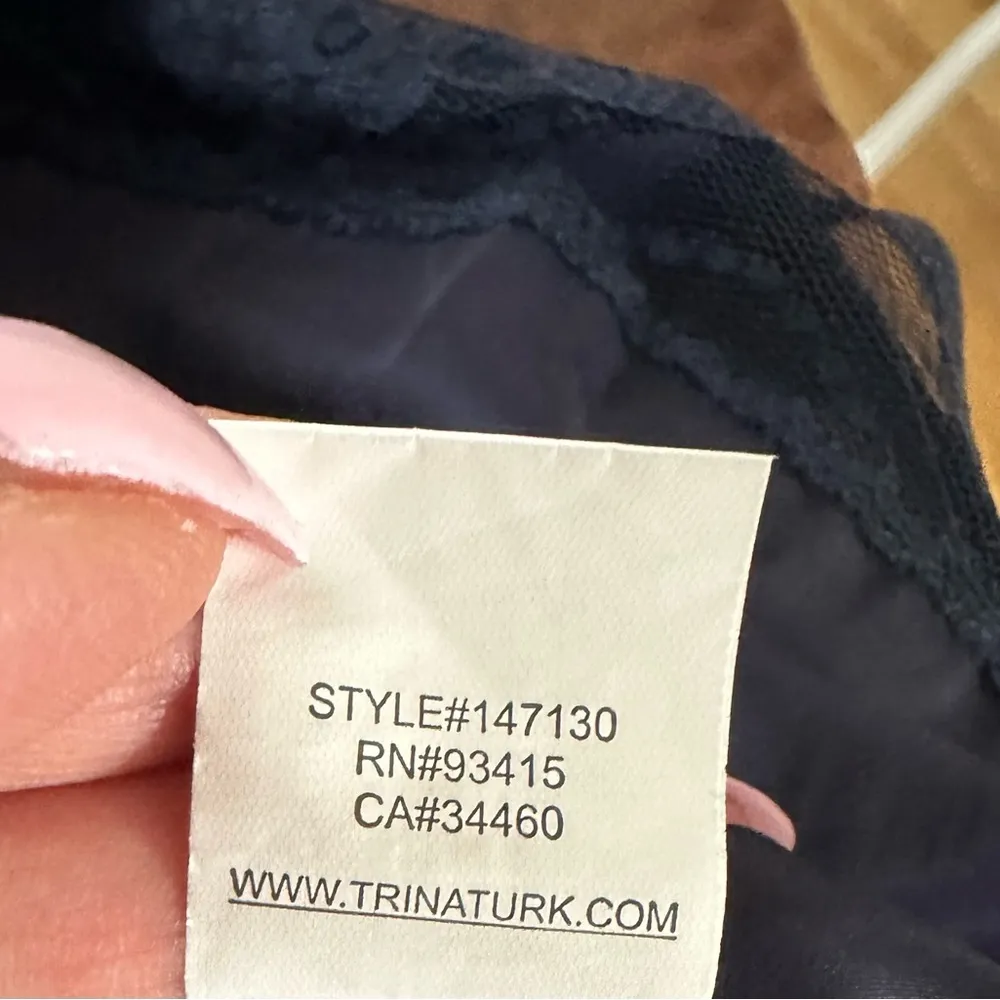 TRINA TURK DIXON COLORBLOCK PONTE 3/4 SLEEVE NAVY BLUE BLACK BODYCON WHITE DRESS - Image 6