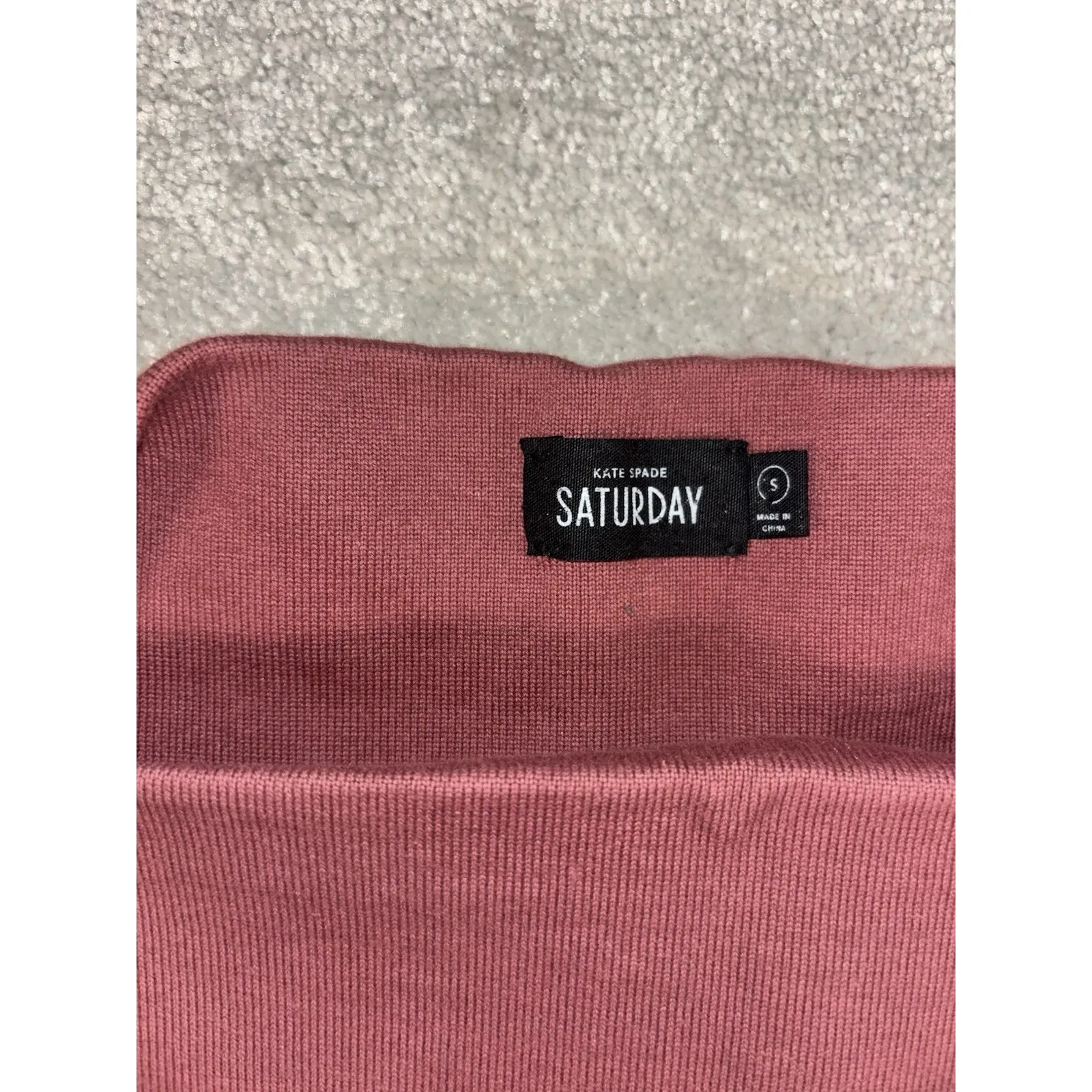 Kate Spade Saturday Womens Size S‎ Boat Neck Tee Dark Mauve 4CMU0715 100% Cotton - Image 2