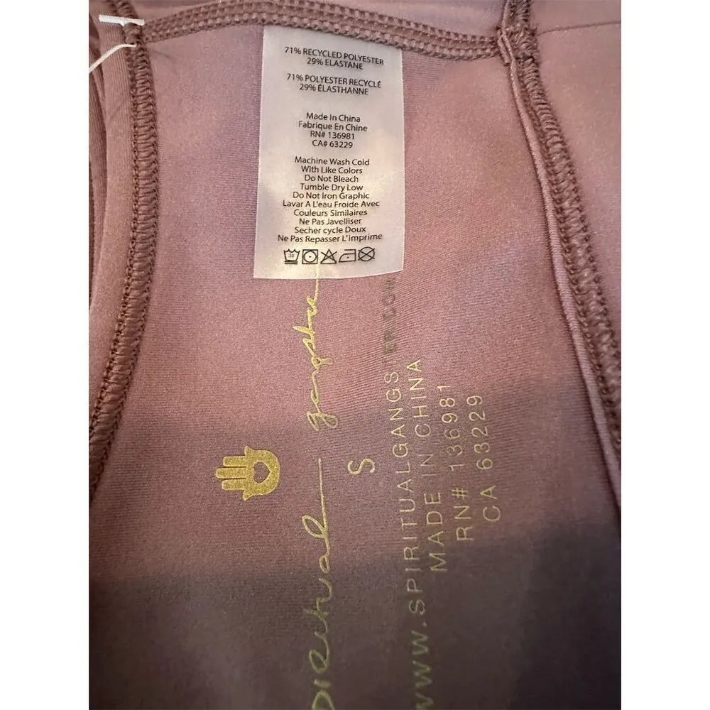 Spiritual Gangster Women's Pink Crochet Inset Sports Bra Size S - Image 10