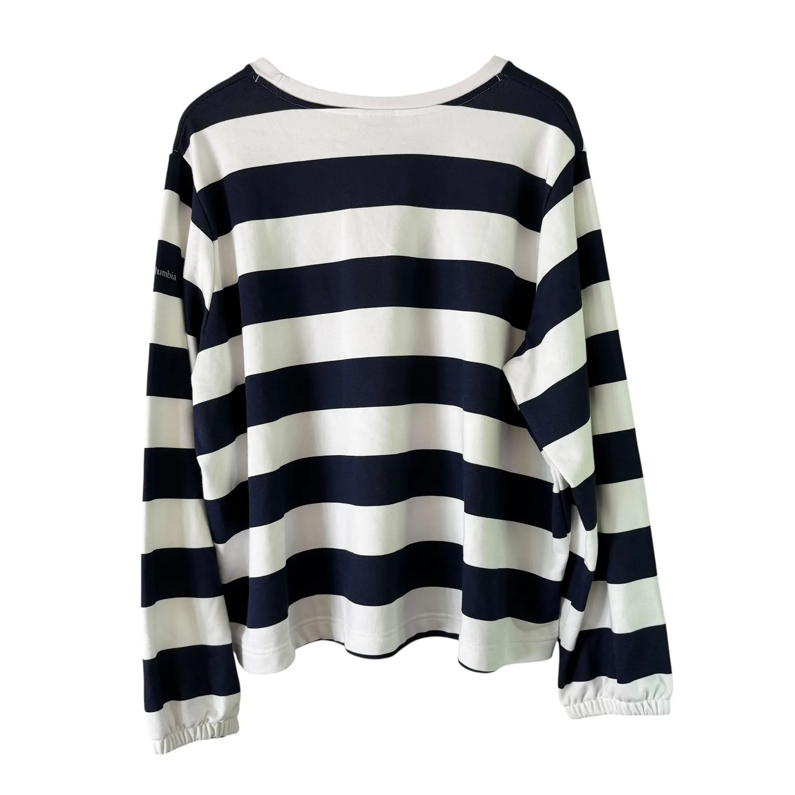 Columbia Graphic Crew Neck Long Sleeve Striped Tee Shirt Womens‎ 3X - Image 6