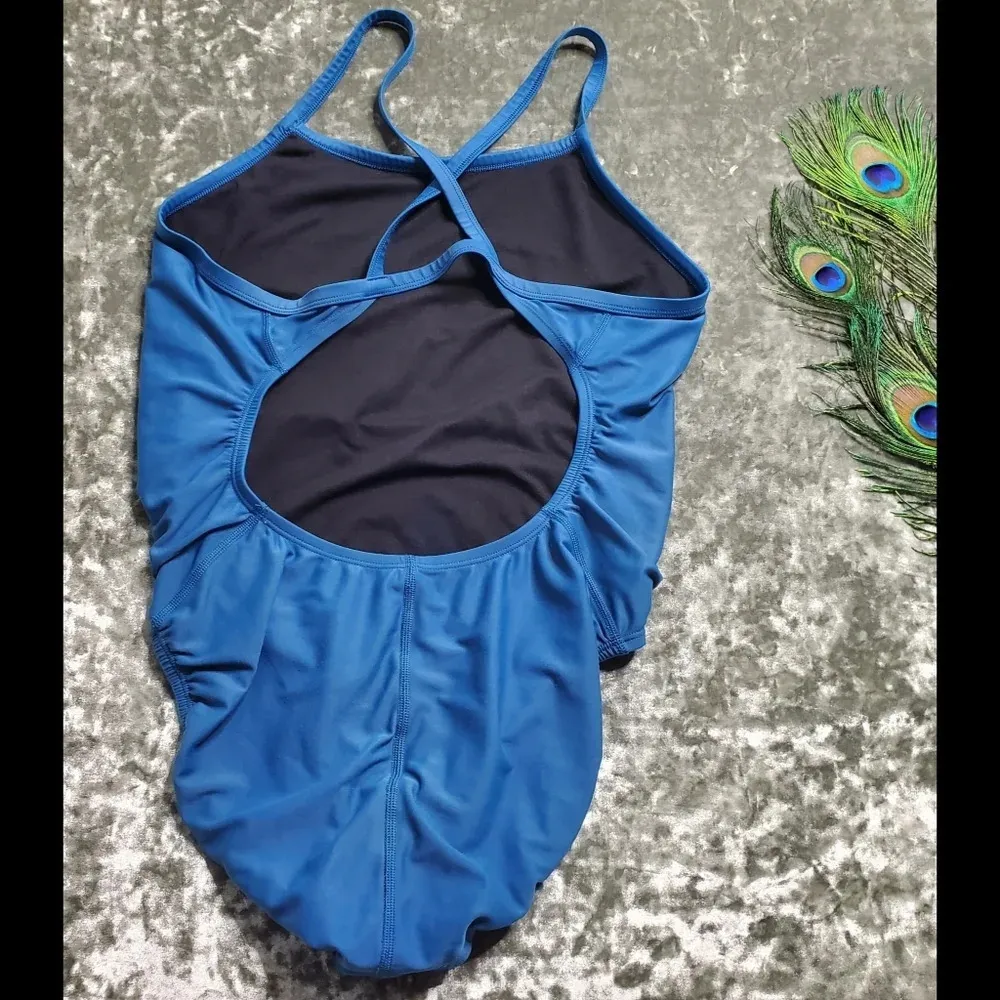 Nike Blue Cutout One-Piece Swimsuit - Image 5