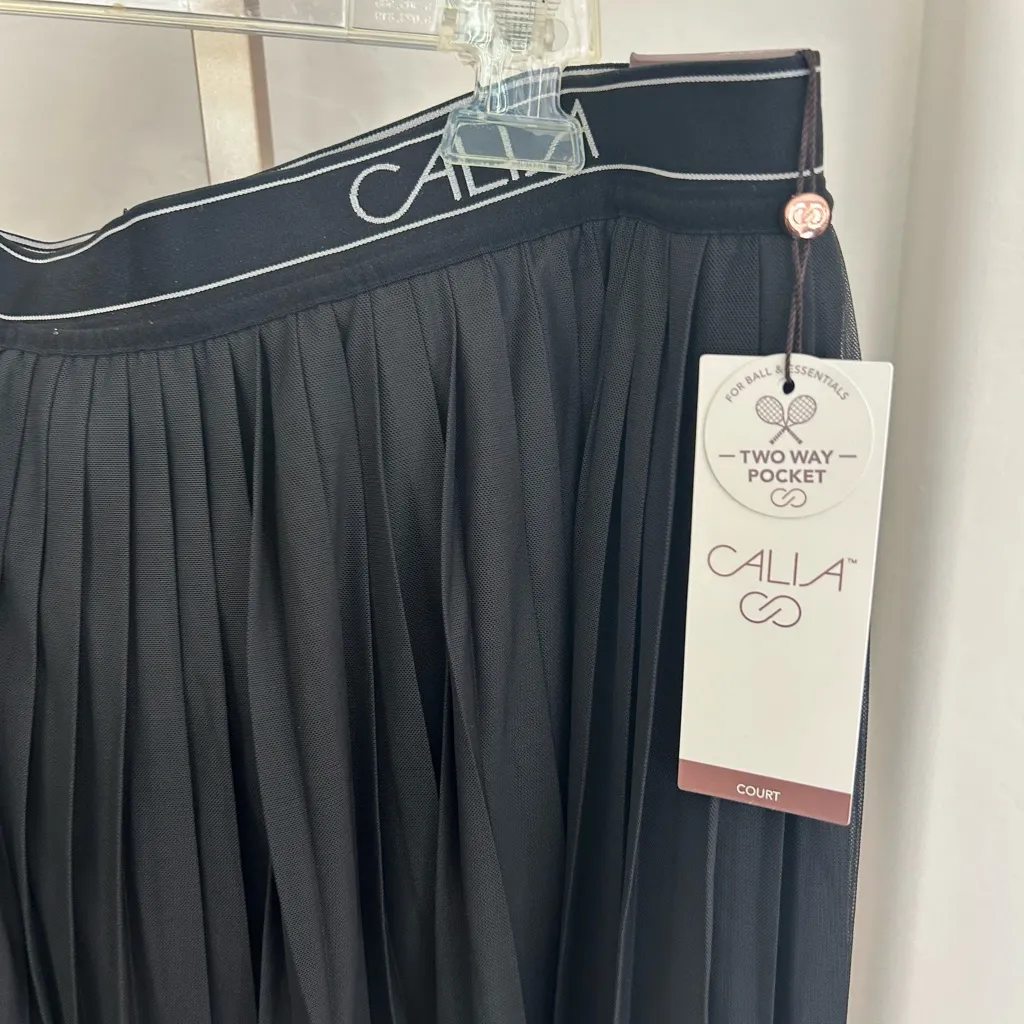 CALIA Women's Pleated Mesh Skort Size XL NWT Tennis Pickleball Athleisure Black - Image 3