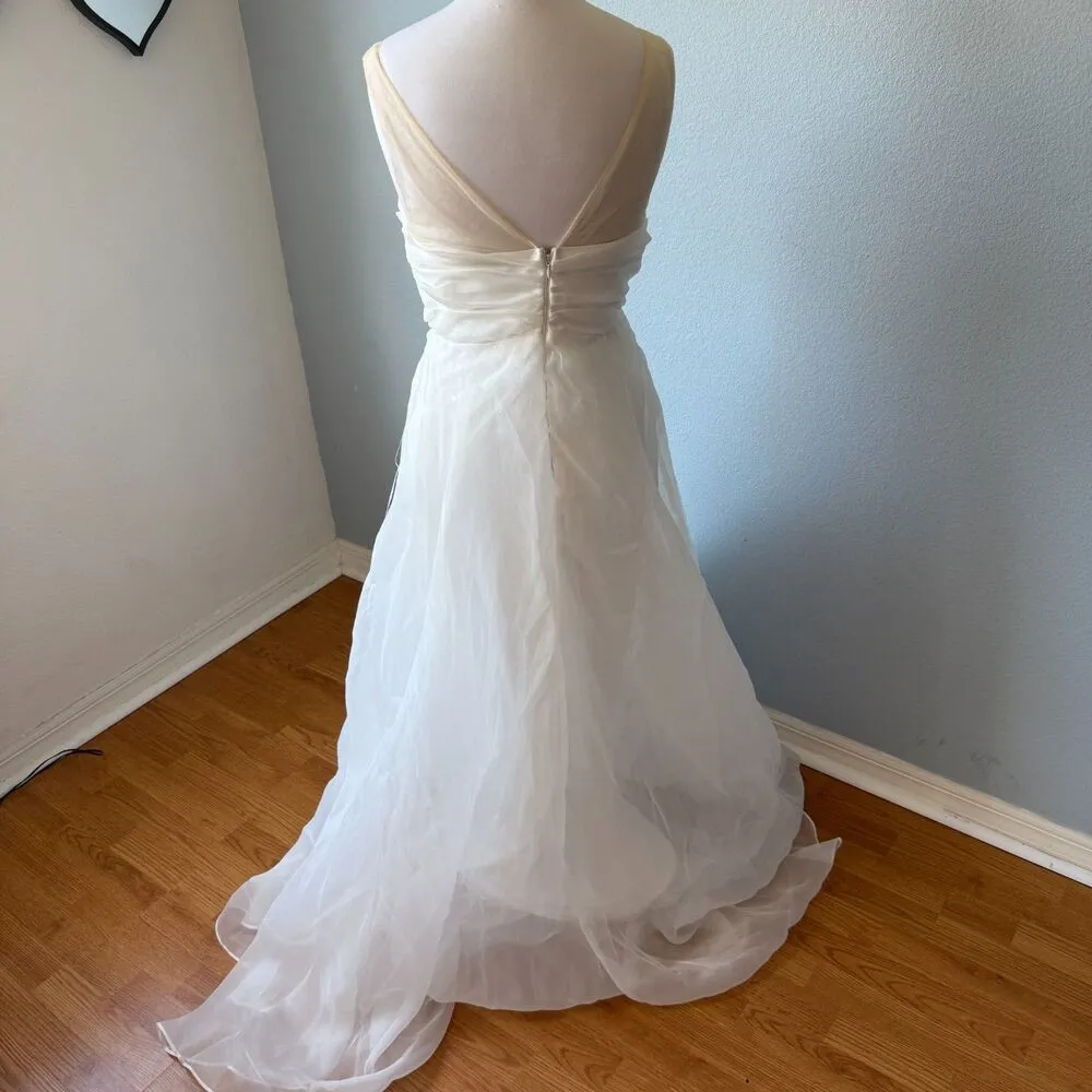 Lulus Yours for Eternity White Organza Embroidered Pleated Maxi Dress - Image 8