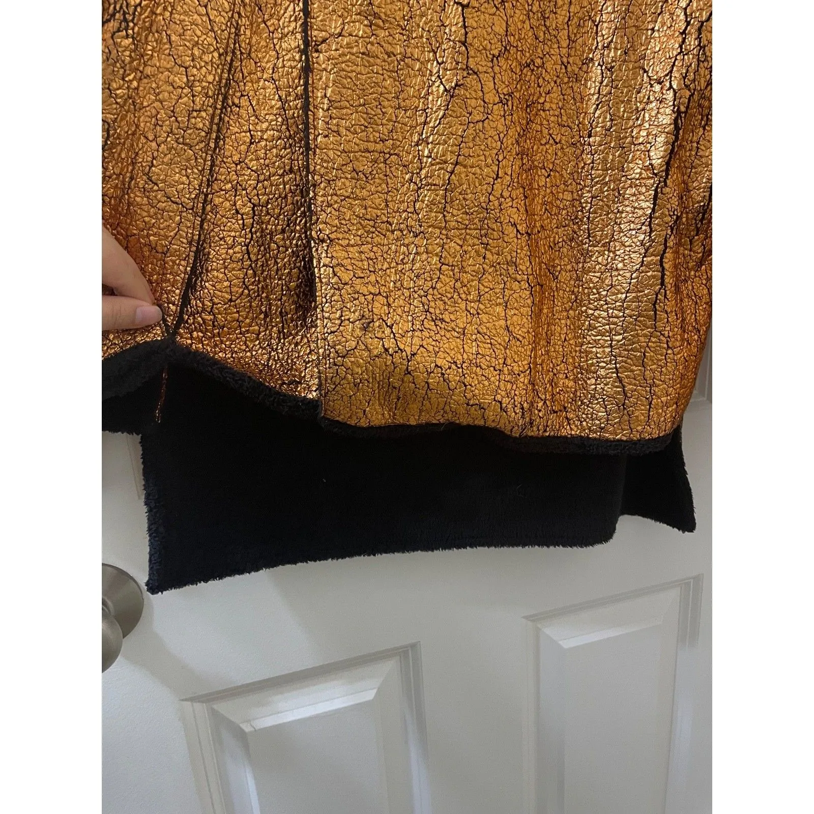3.1 PHILLIP LIM Foil Copper Black CUT AWAY Self Underlayer SWEATSHIRT S - Image 5