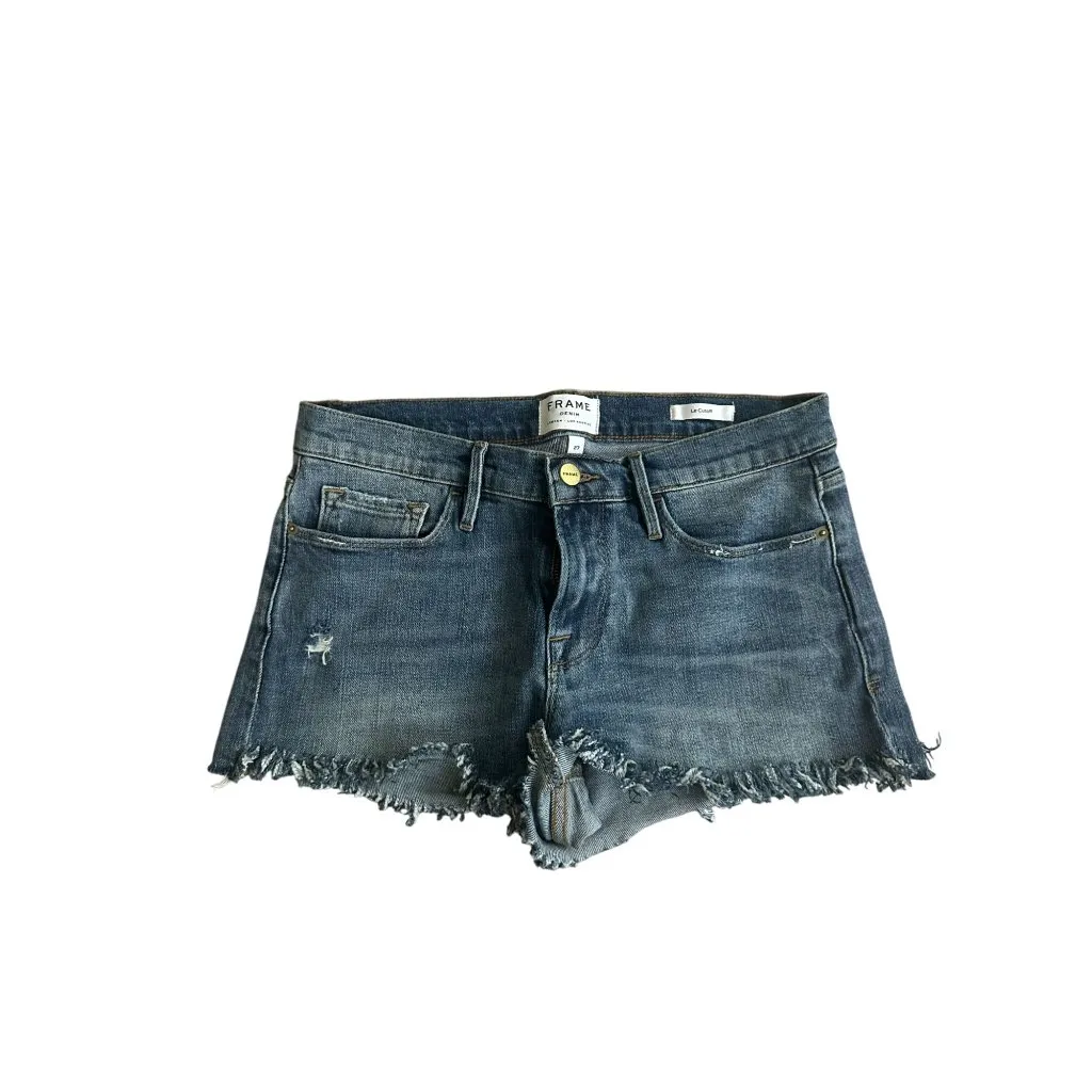 FRAME Women's Medium Wash Le Cutoff Denim Jeans Size 27 - Image 3