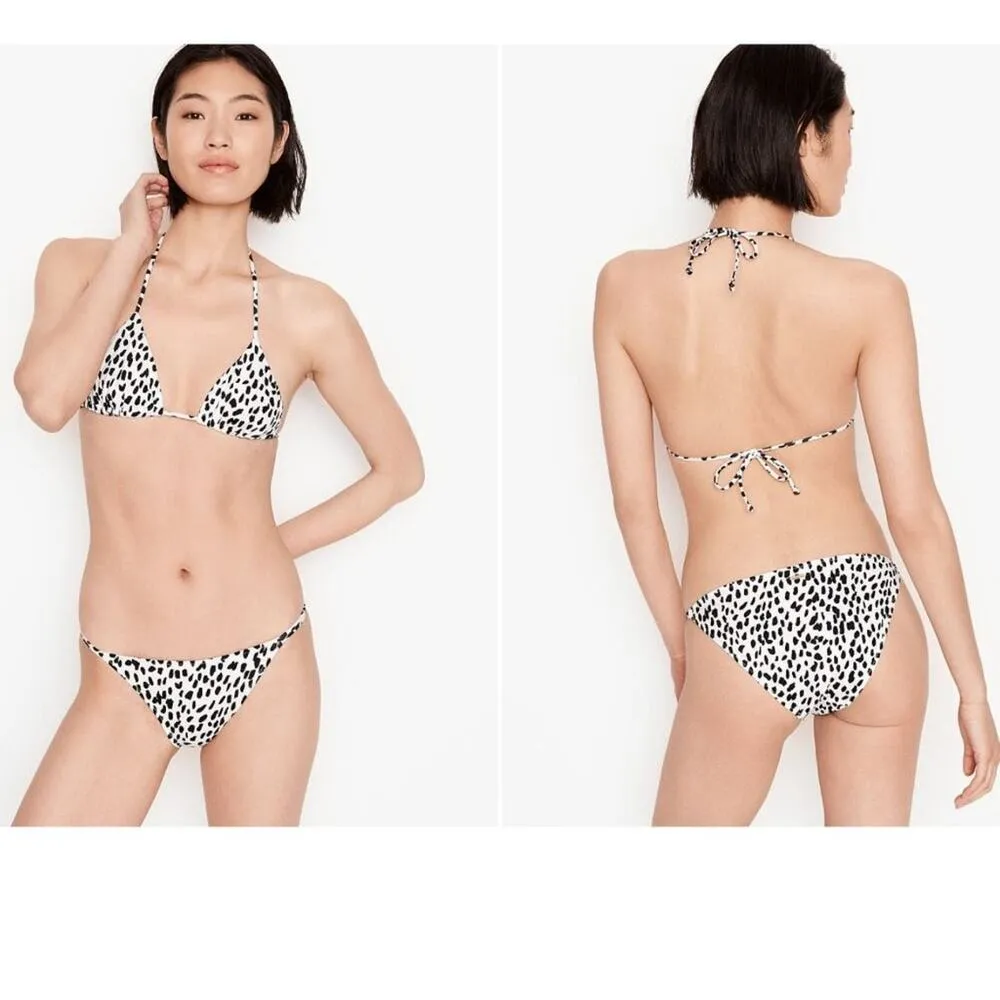 VICTORIA'S SECRET SWIM Menton Itsy Swim Bottom in White Black Size Large NWT - Image 2