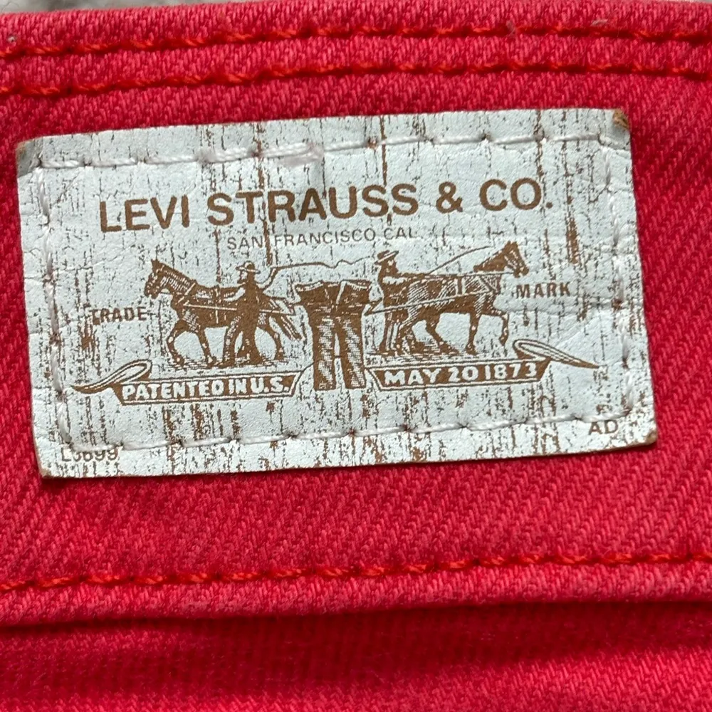 Levi's Red/Orange Jean Shorts Size 3 - Image 7