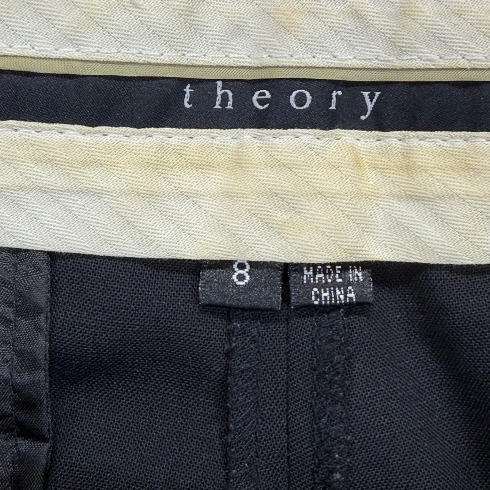 Theory Black Wool Blend Flare Leg Dress Pants‎ Career Trousers Size 8 READ - Image 7