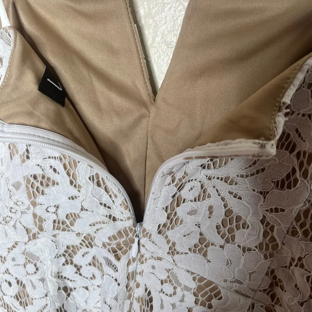 Lulus Women's Amazing Allure White Crochet Lace Bodycon Midi Dress Size Small - Image 5