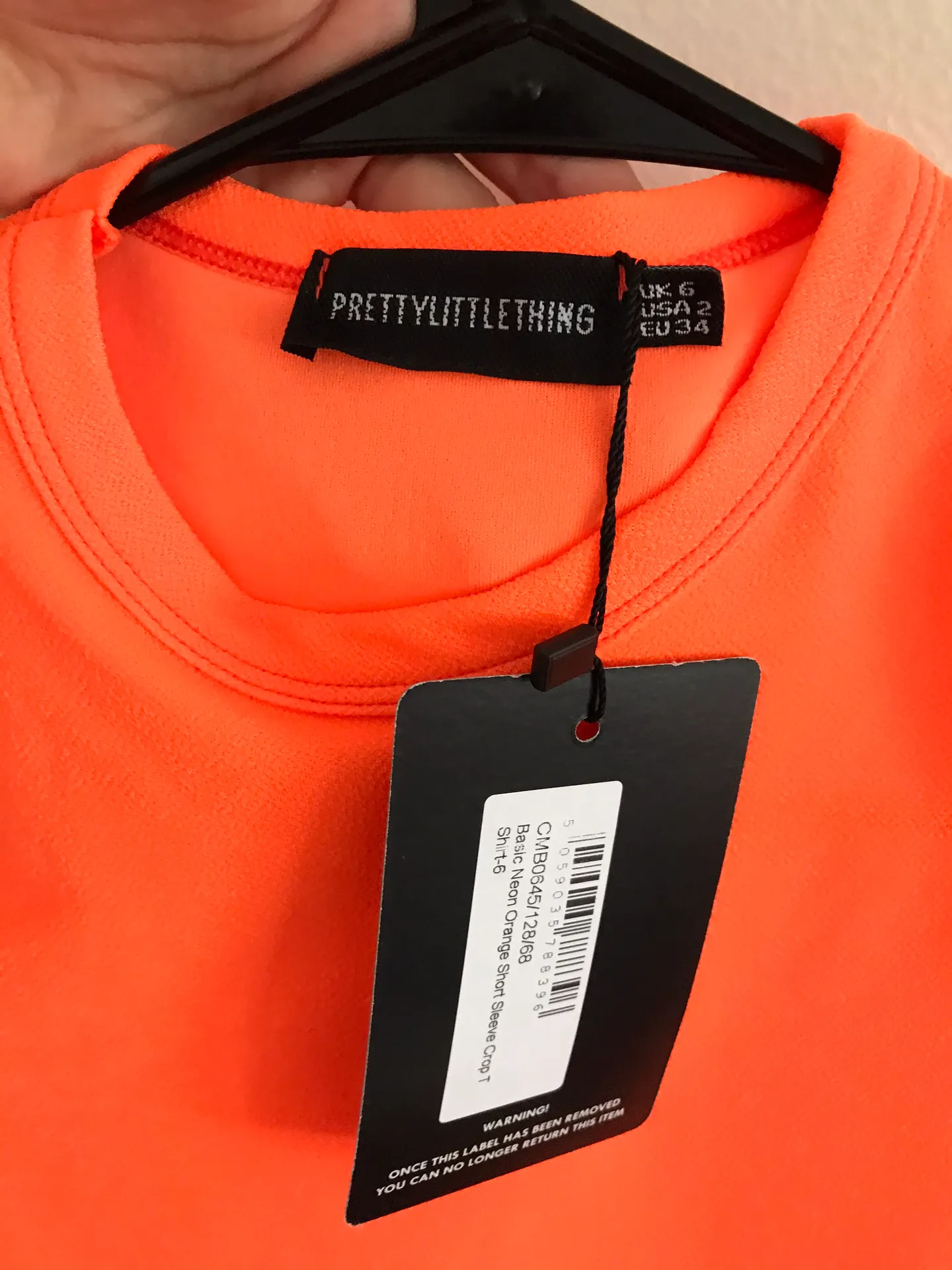 Pretty Little Thing Orange crop top - Image 4