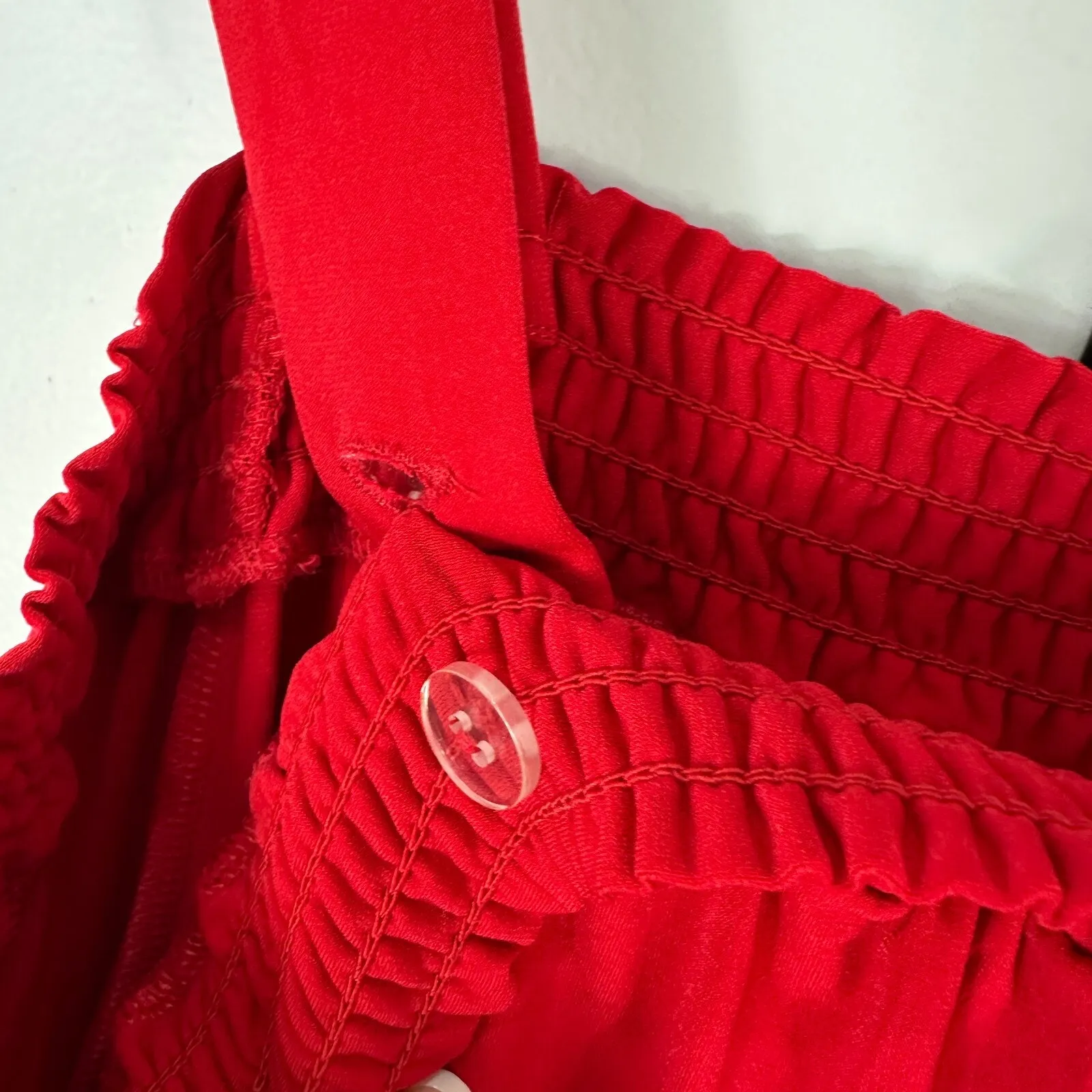 Susan Graver Off Shoulder Dress Women 3X Red Bell Sleeve‎ Boho Resort Vacation - Image 4