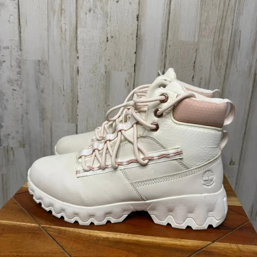 NEW Timberland Women's GreenStride Edge‎ Waterproof Ankle Boots White Size 9.5 - Image 3