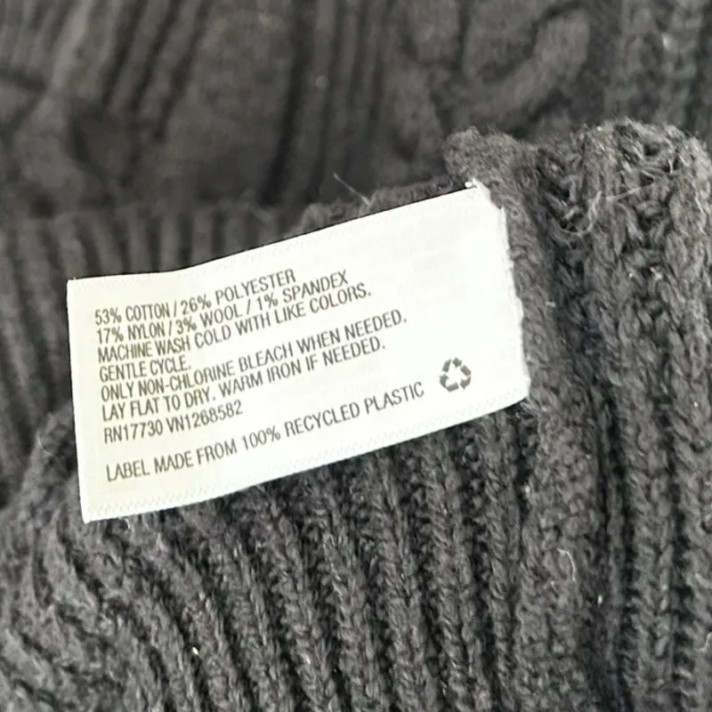 Nili Lotan for Target Black Wool Blend Knit Quarter Zip Sweater Sz XXS - Image 3