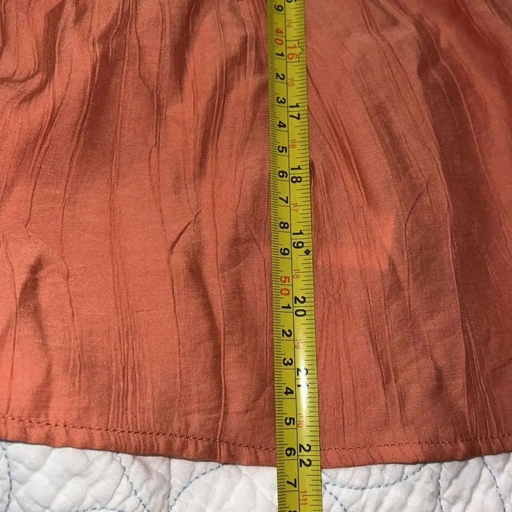 She + Sky size small ruffled sleeve button down apricot adventure in the air top - Image 8