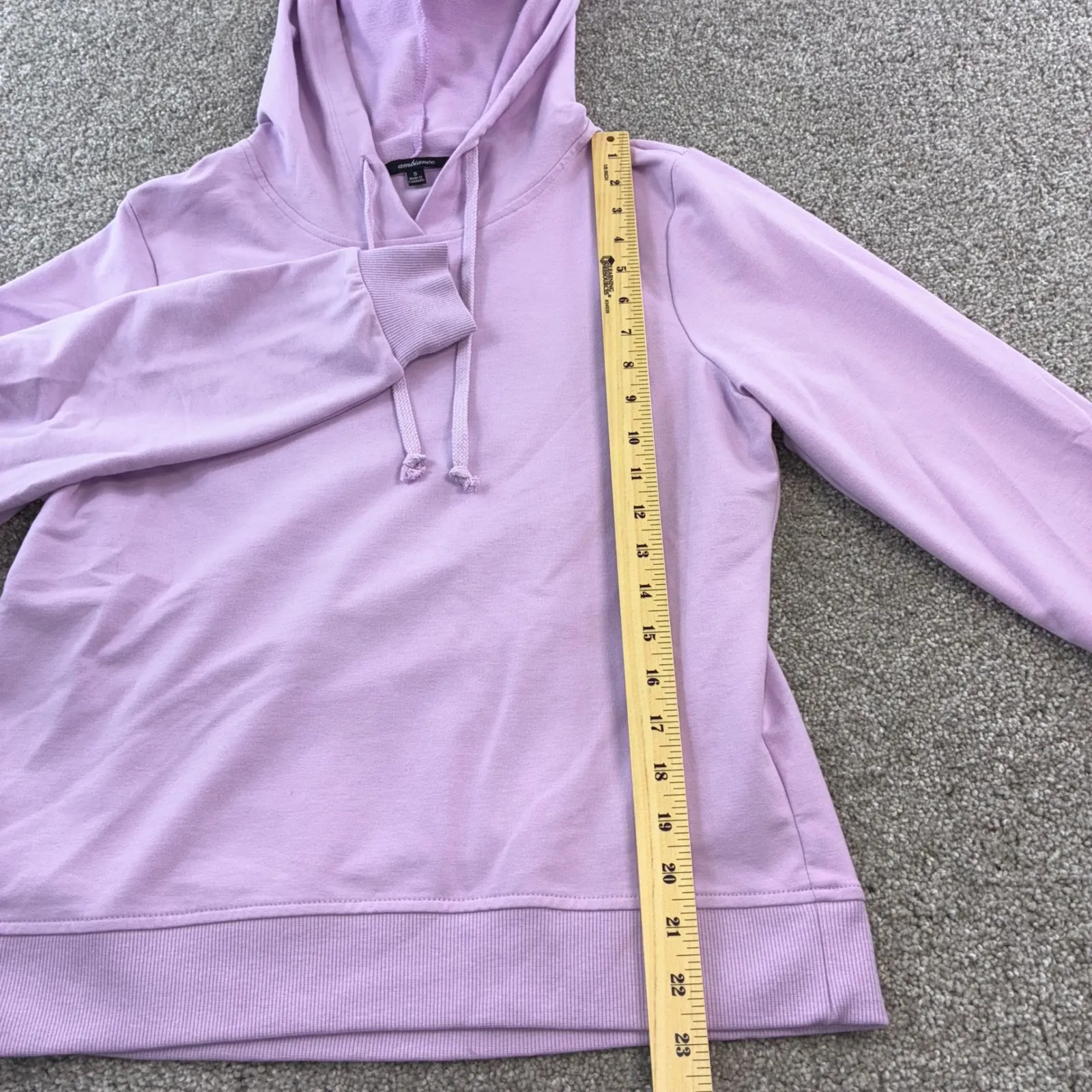 Ambiance‎ Womens Lavender Purple Hoodie Sweatshirt Size S Casual Comfort - Image 3