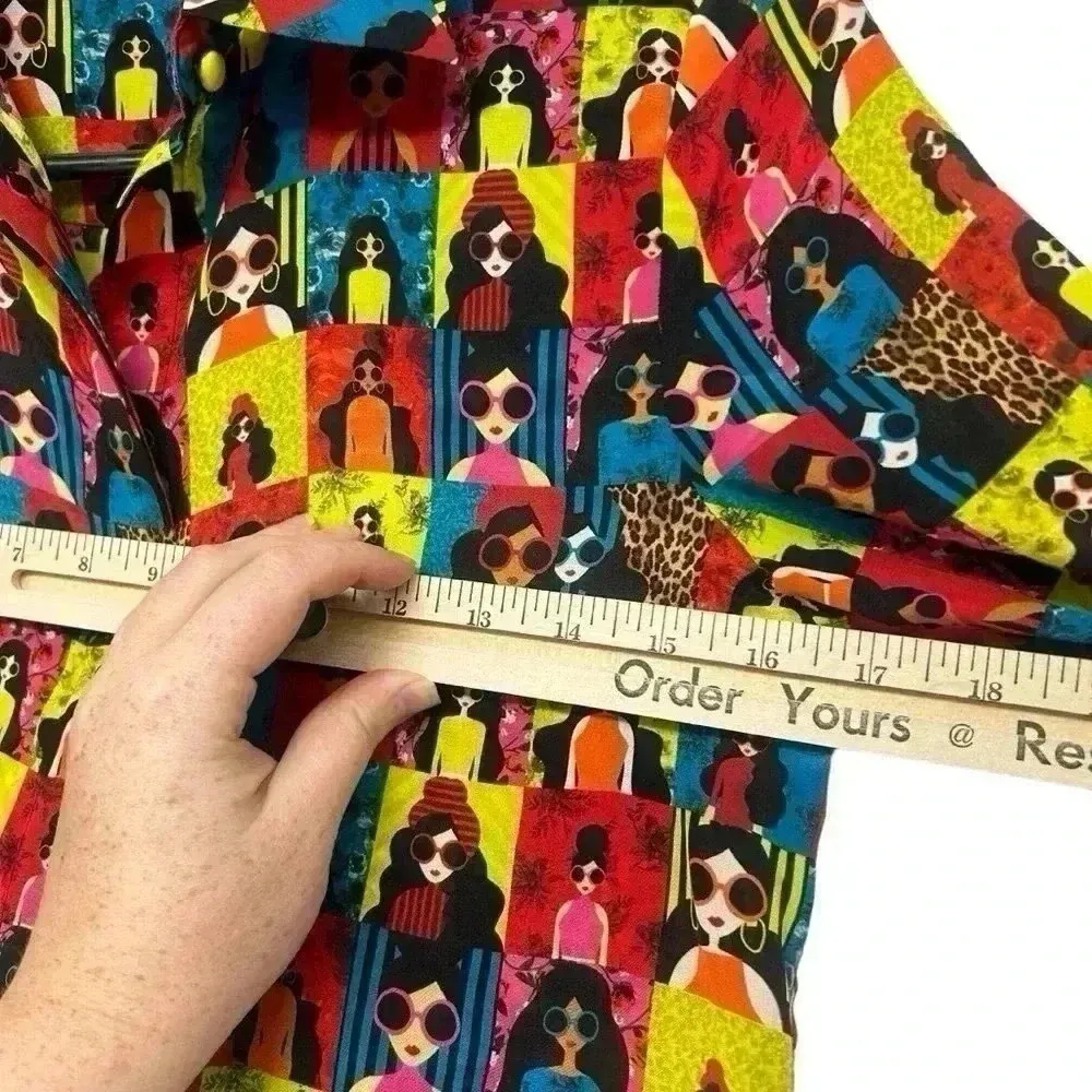 Alice + Olivia Willa Silk Button Up Blouse XS - Image 9