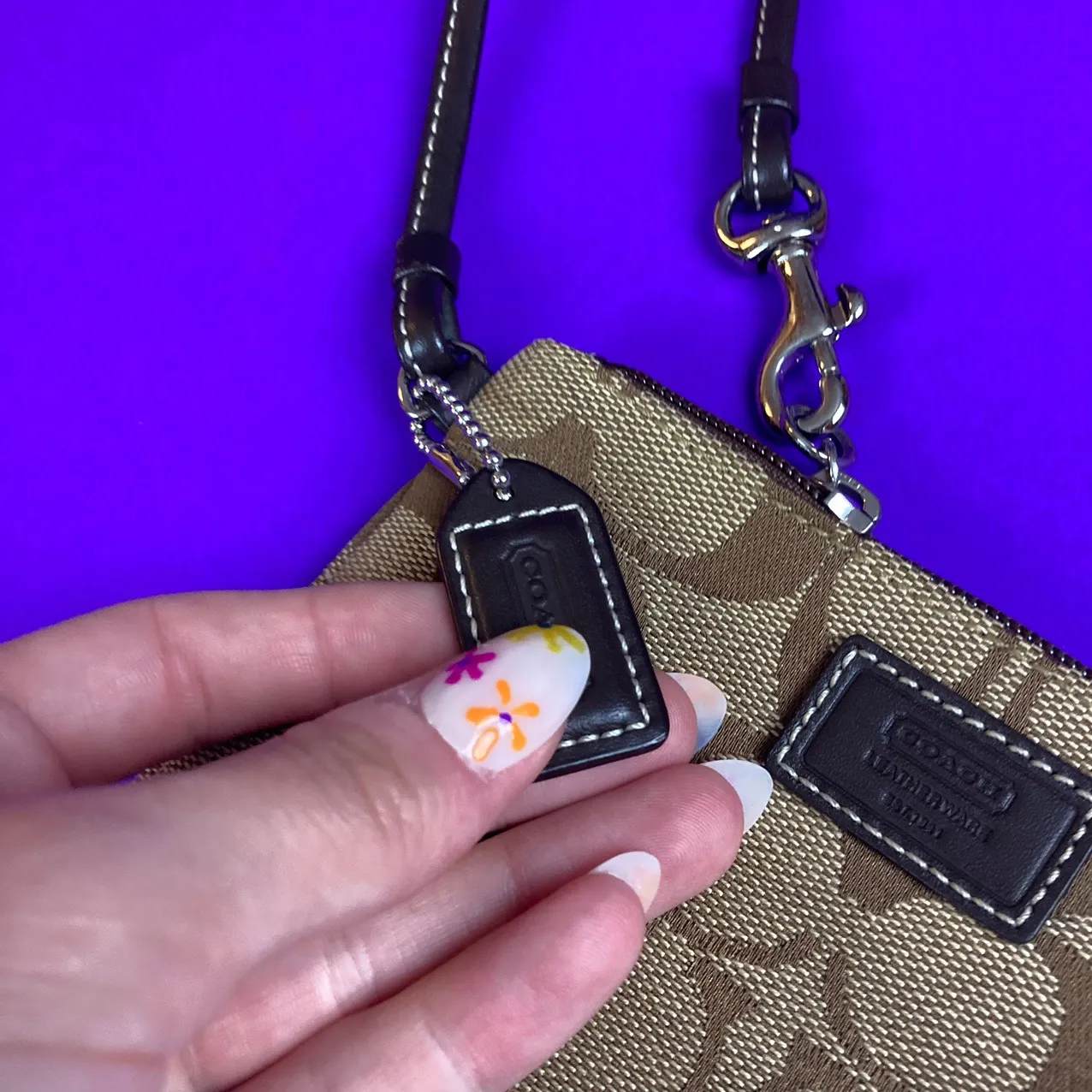 Coach Brown Classic Wristlet - Image 4