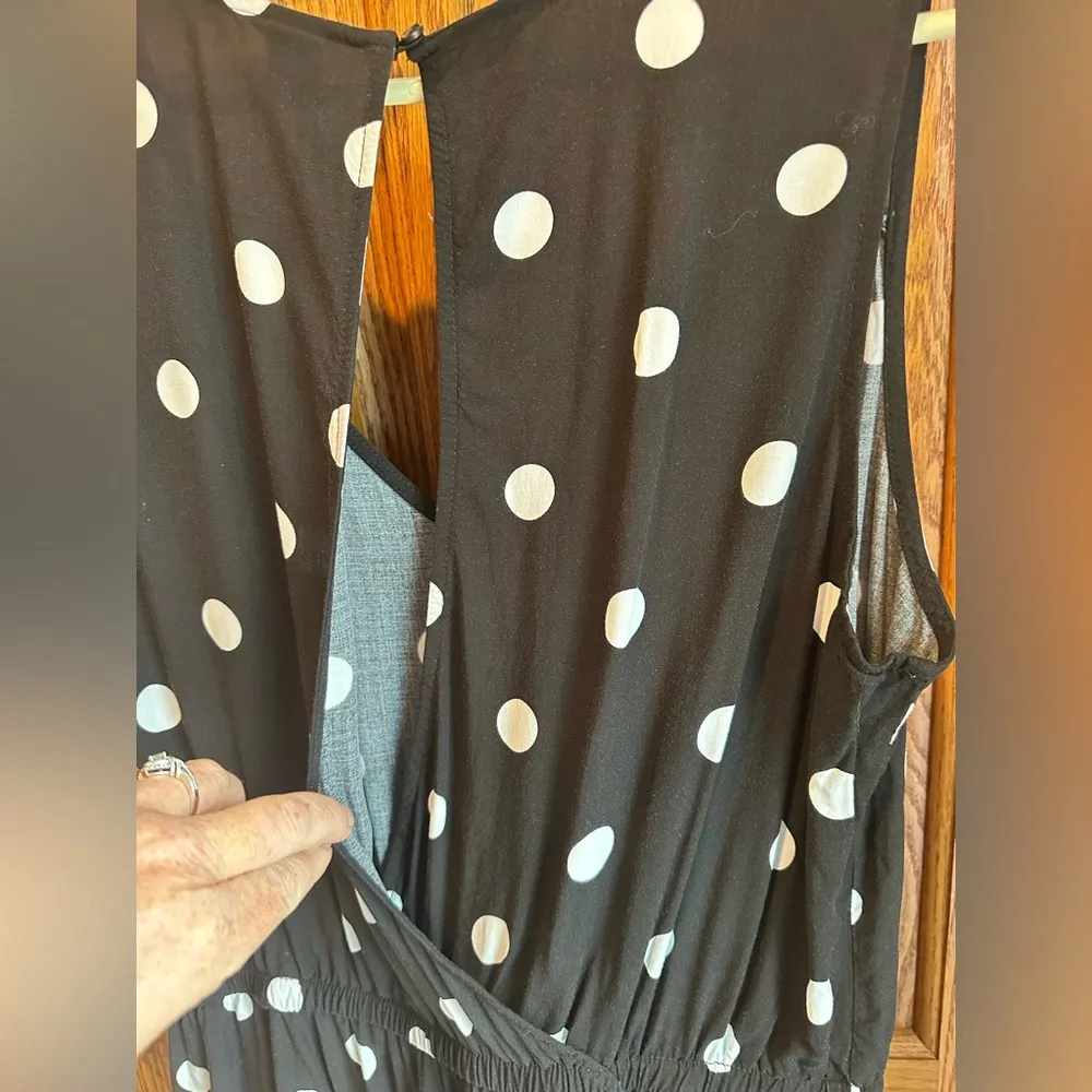 Polka Dot Romper Jumpsuit Old Navy Size Large Wide Leg Sz L - Image 5