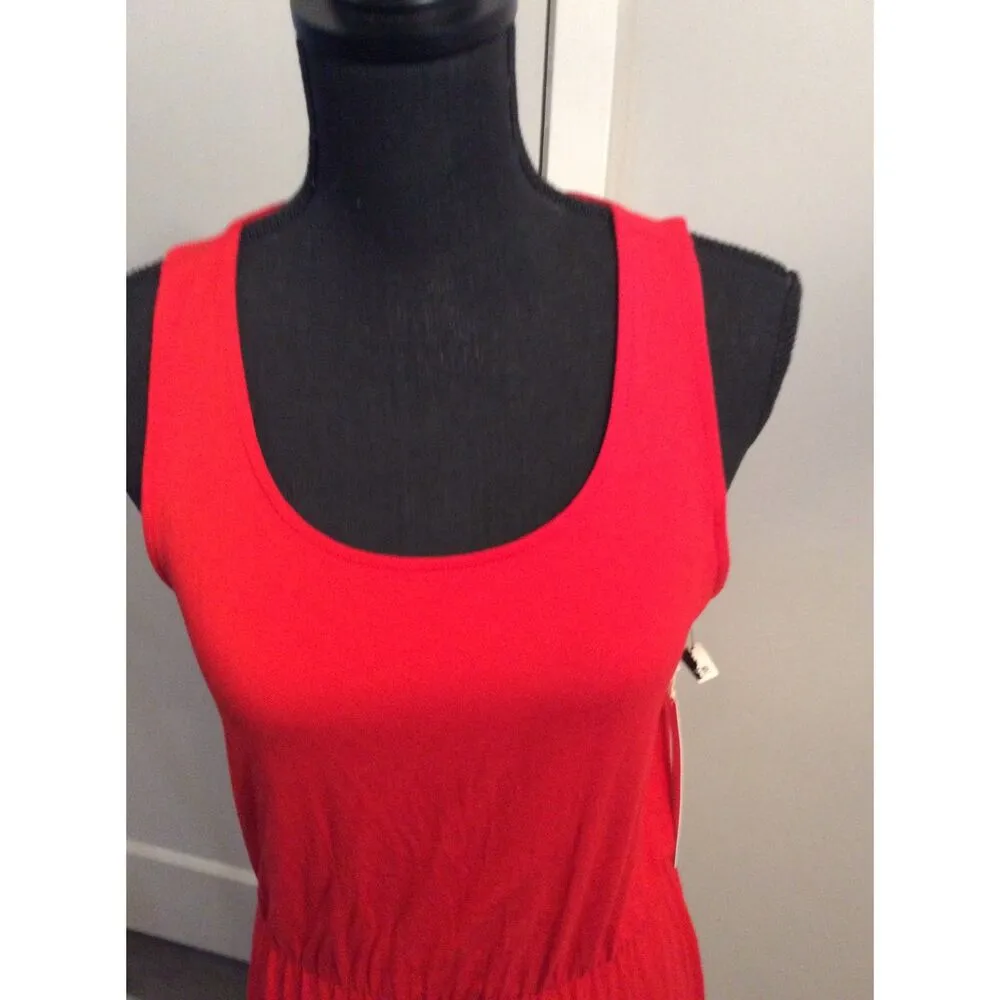 New NWT Caslon Red Maxi Dress Jersey XS Womens Sleeveless - Image 3