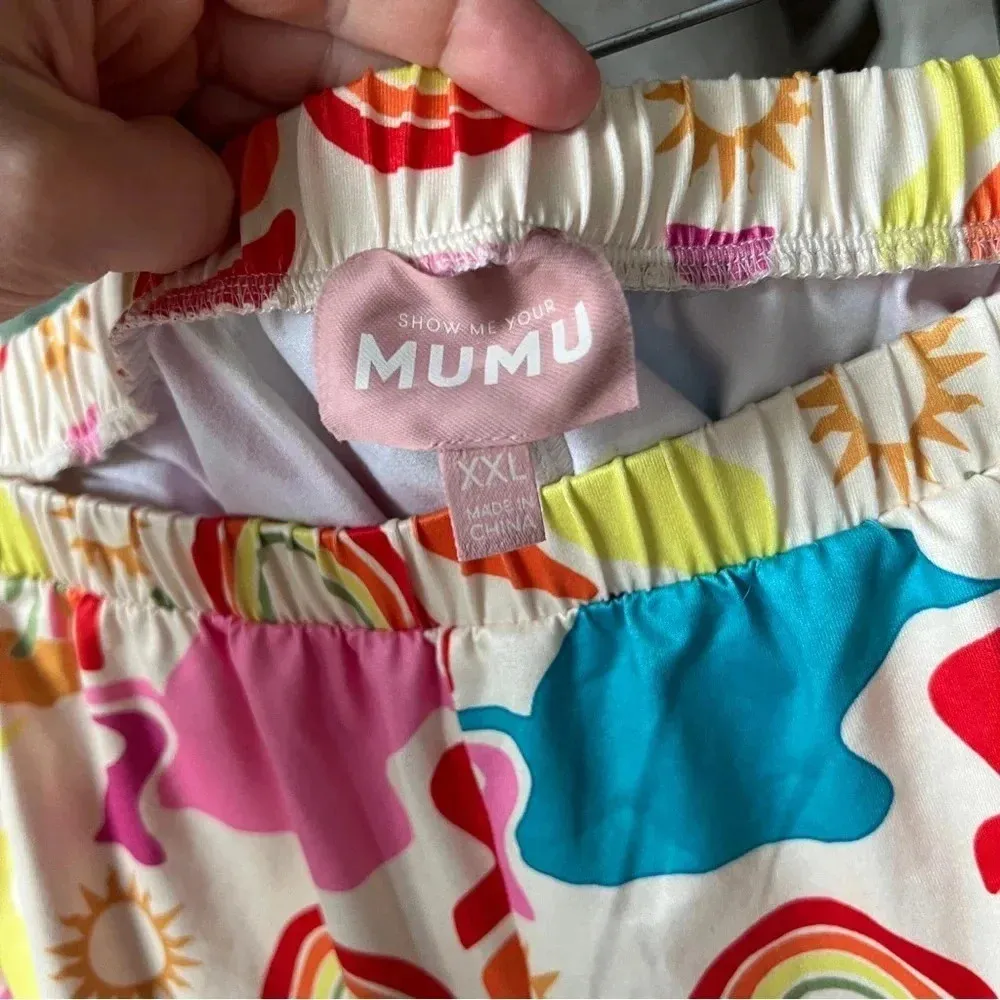 Show Me Your Mumu shorts rainbow suns colorful Barbie pjs pajamas plus size - Image 3
